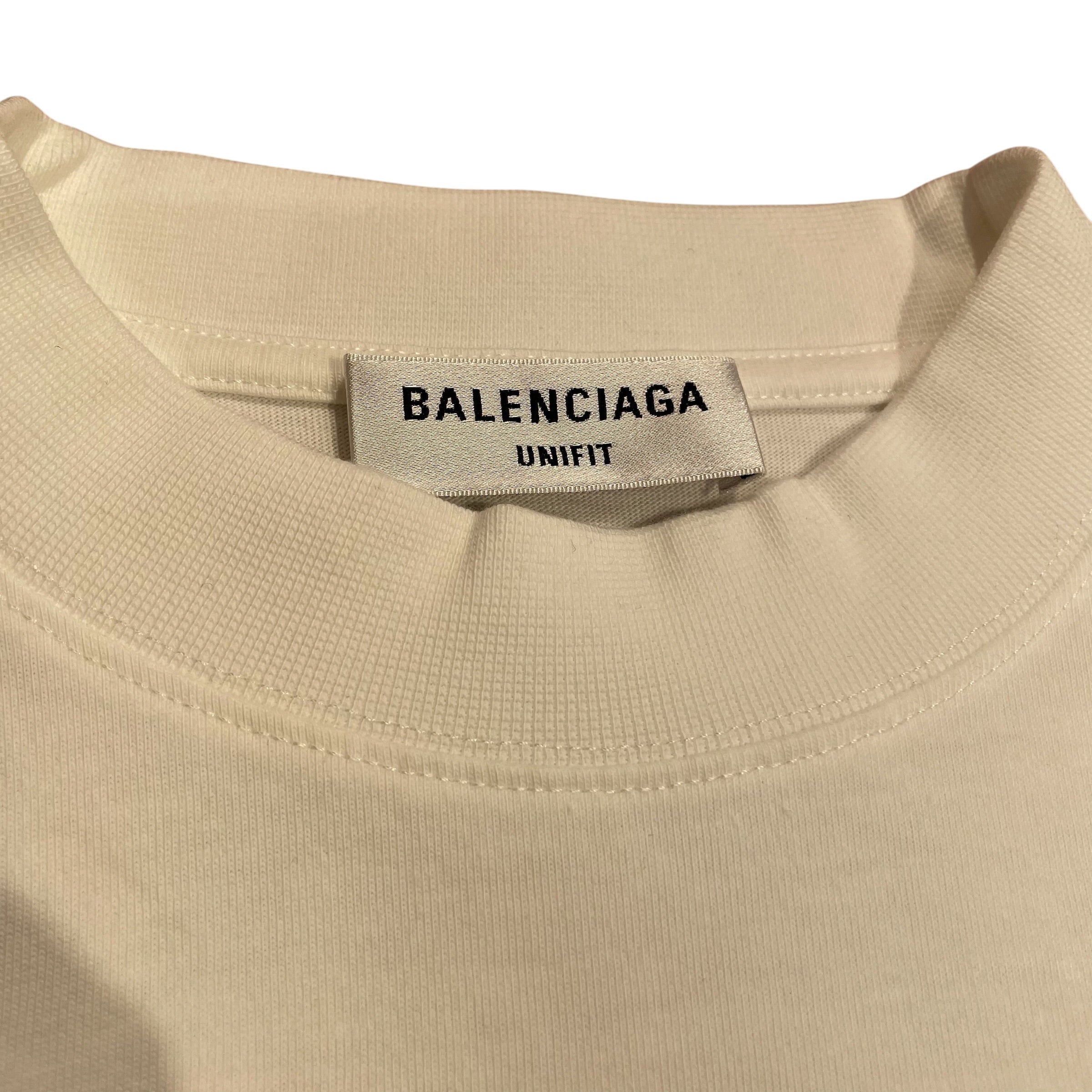 BALENCIAGA/T-Shirt/5/Cotton/WHT/boy girl view 3