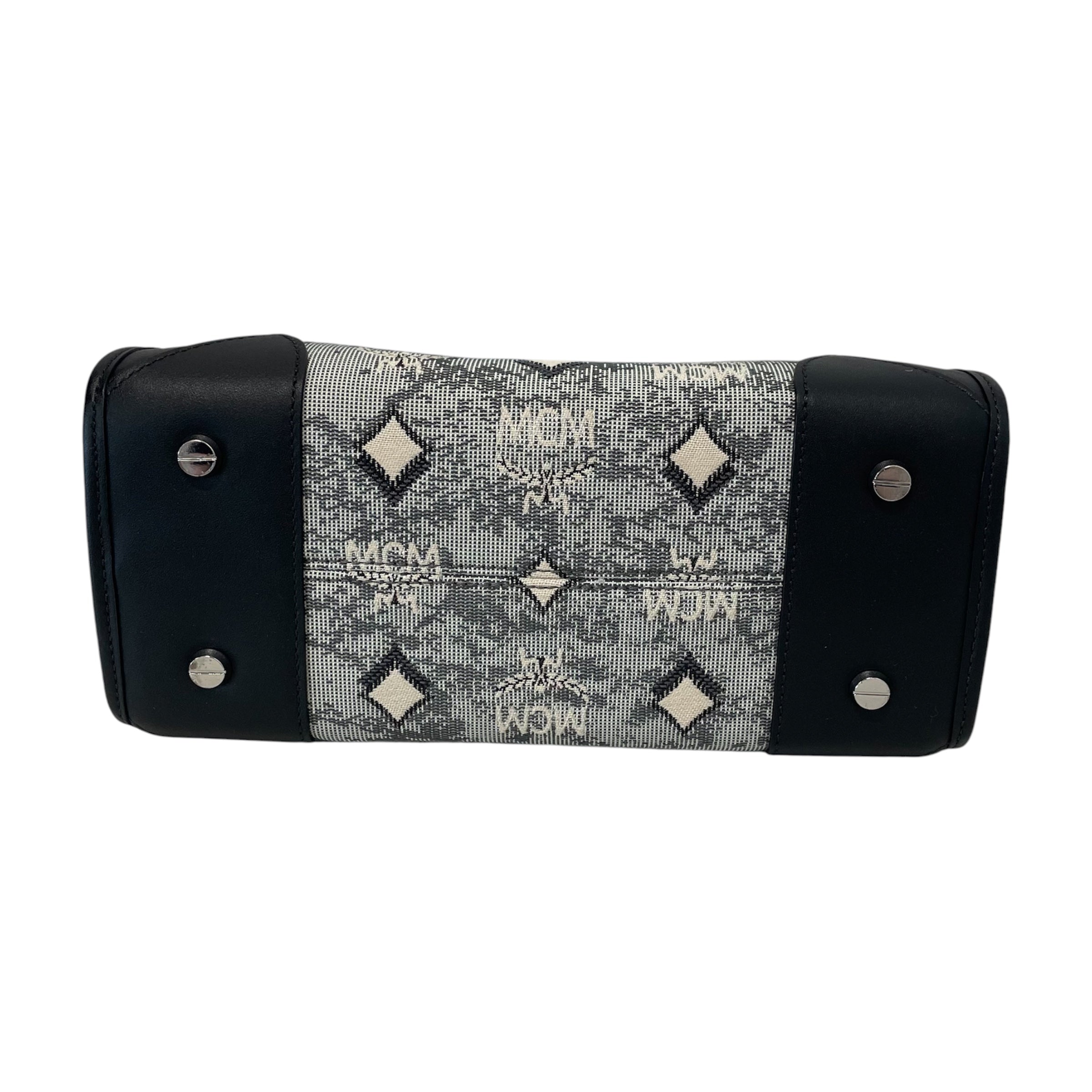 MCM/Bag/Monogram/Leather/BLK/MCM vintage jacquard small tot view 3