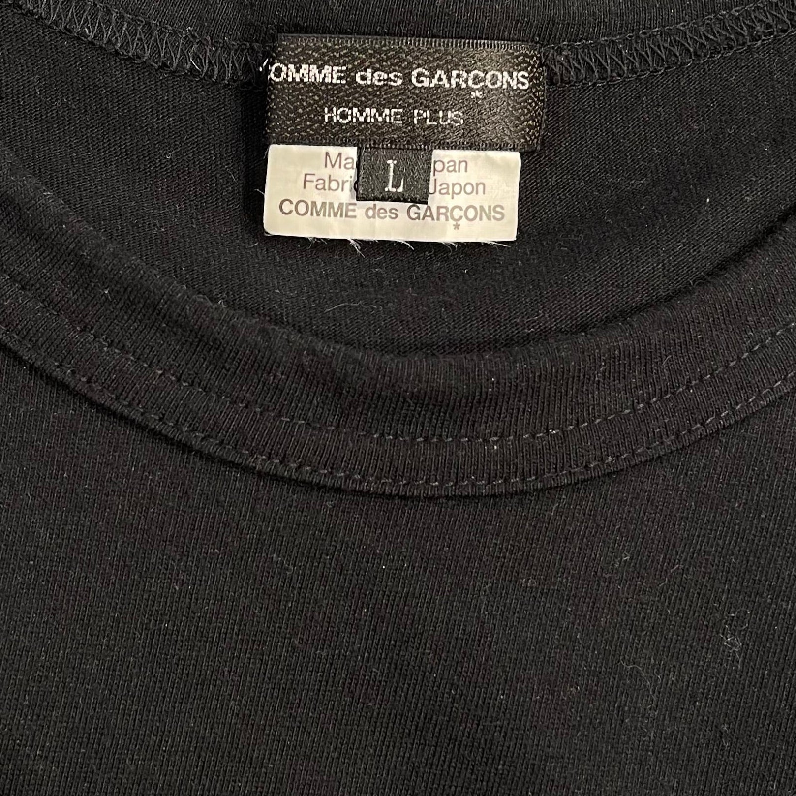 COMME des GARCONS HOMME PLUS/T-Shirt/L/Cotton/BLK/Mesh Slip Shirt PQ-T024 view 4