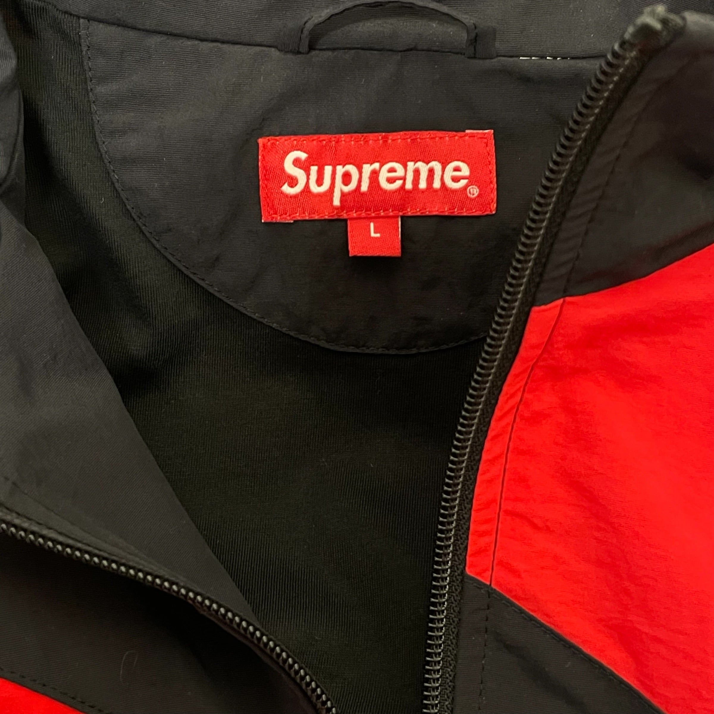 Supreme/Windbreaker/L/Nylon/RED/All Over Print/big letter track jacket view 3