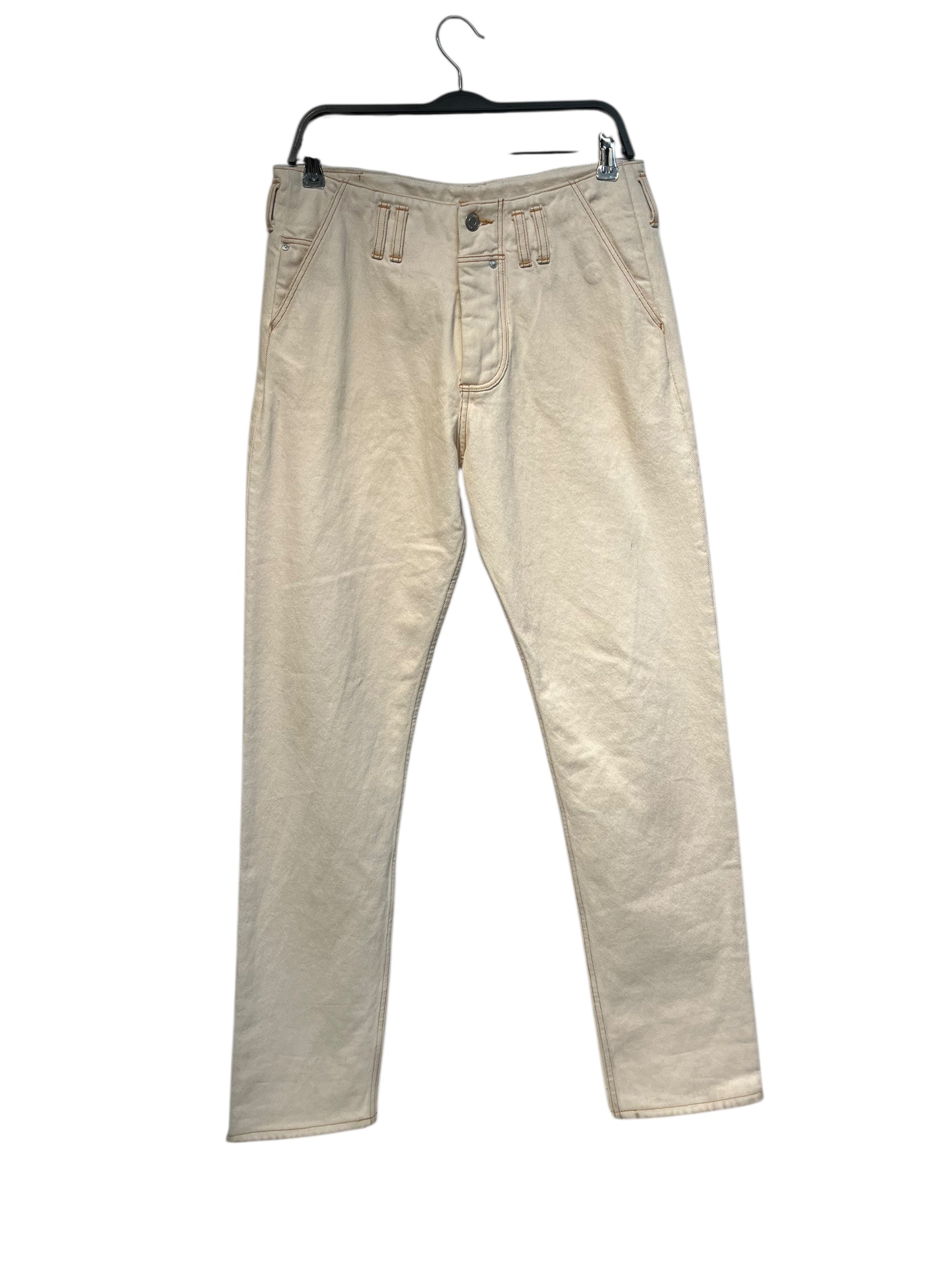 MARTINE ROSE/Pants/S/WHT/FRAYED TAG view 1