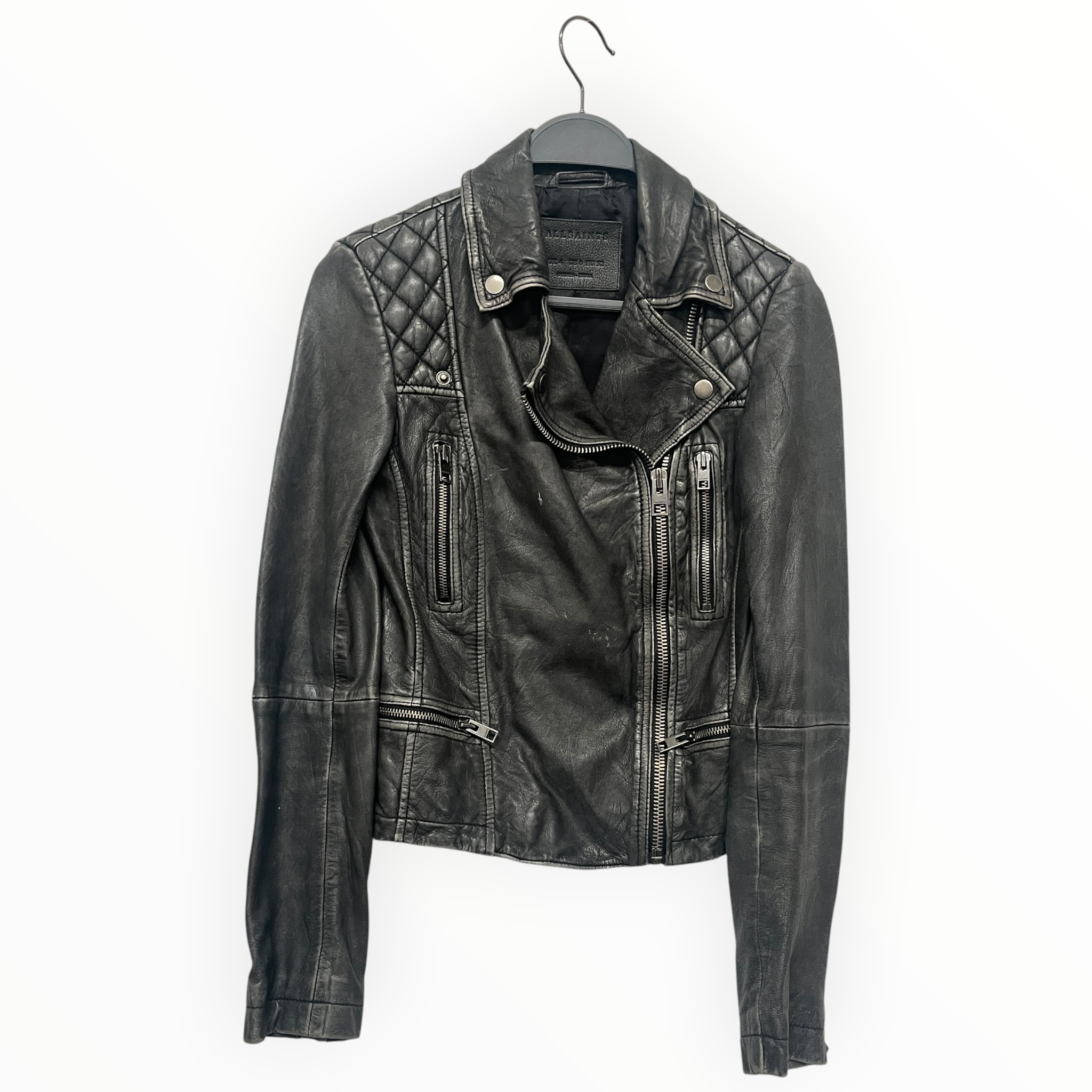ALLSAINTS/Jacket/0/Leather/Gray/LEATHER JACKET view 1