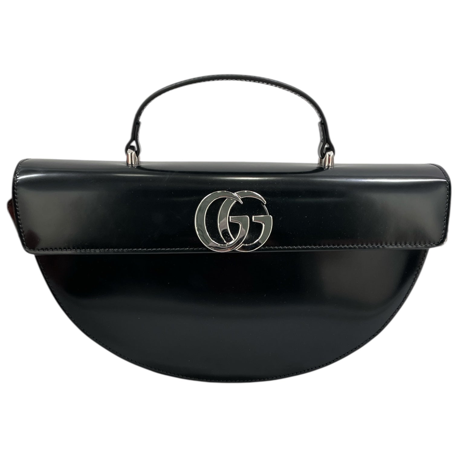 GUCCI/Hand Bag/BLK/HALF MOON TOP HANDLE view 1