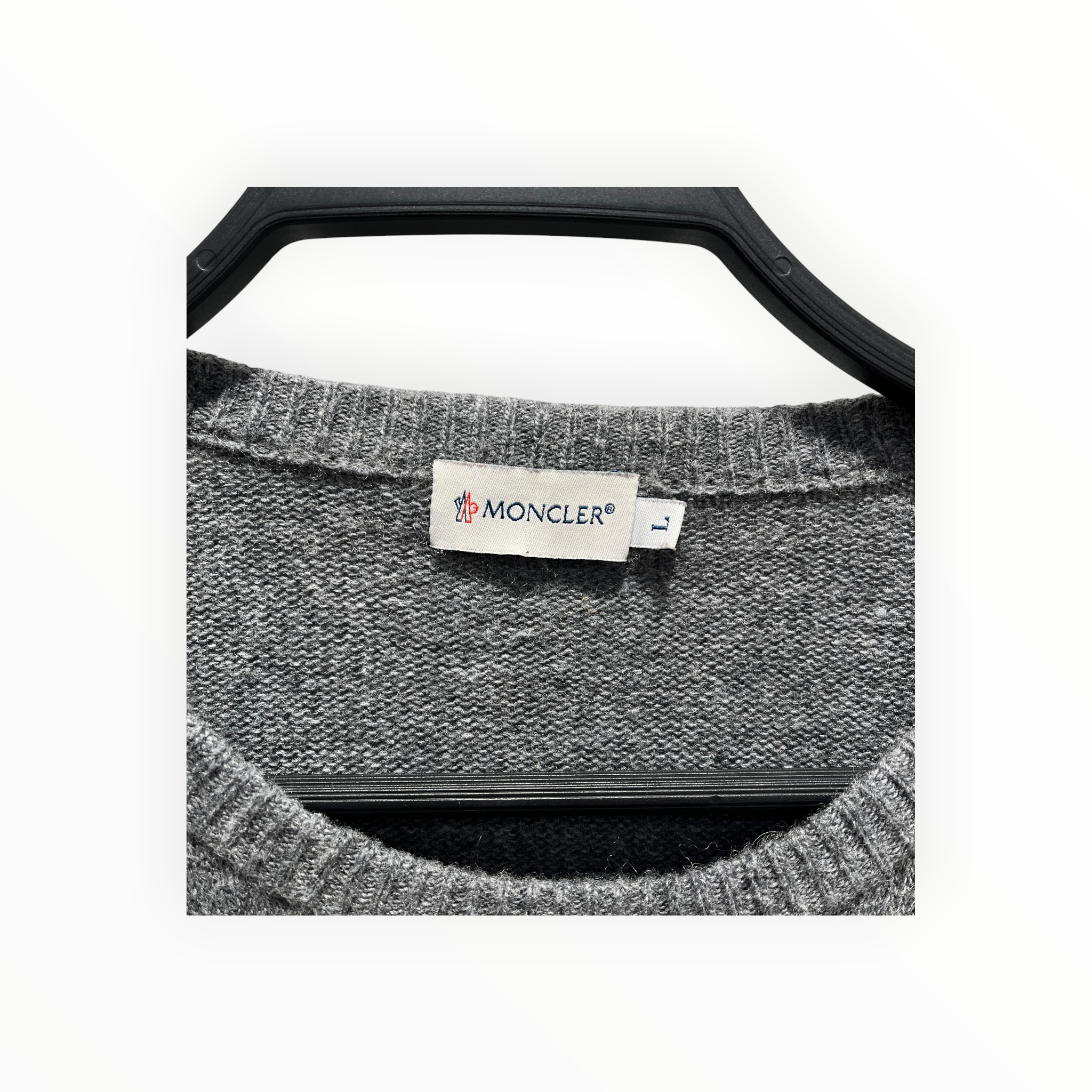 MONCLER/Sweater/L/Wool/GRY/print knit sweater view 3