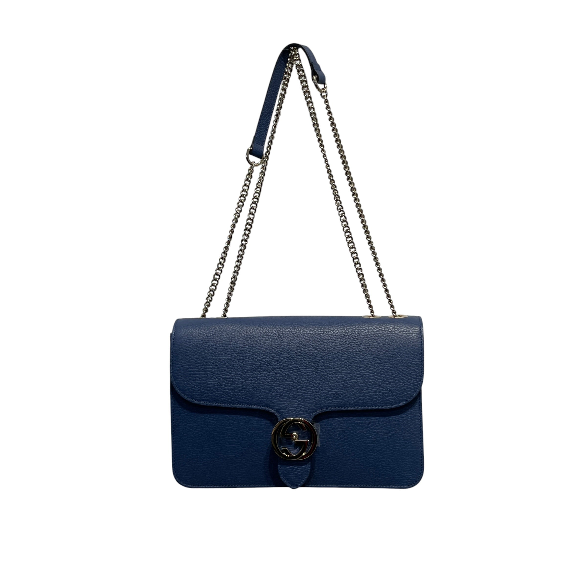 GUCCI/Hand Bag/Leather/IDG/interlocked g view 1