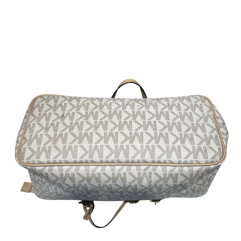 MICHAEL KORS/Tote Bag/Monogram/Leather/WHT/
