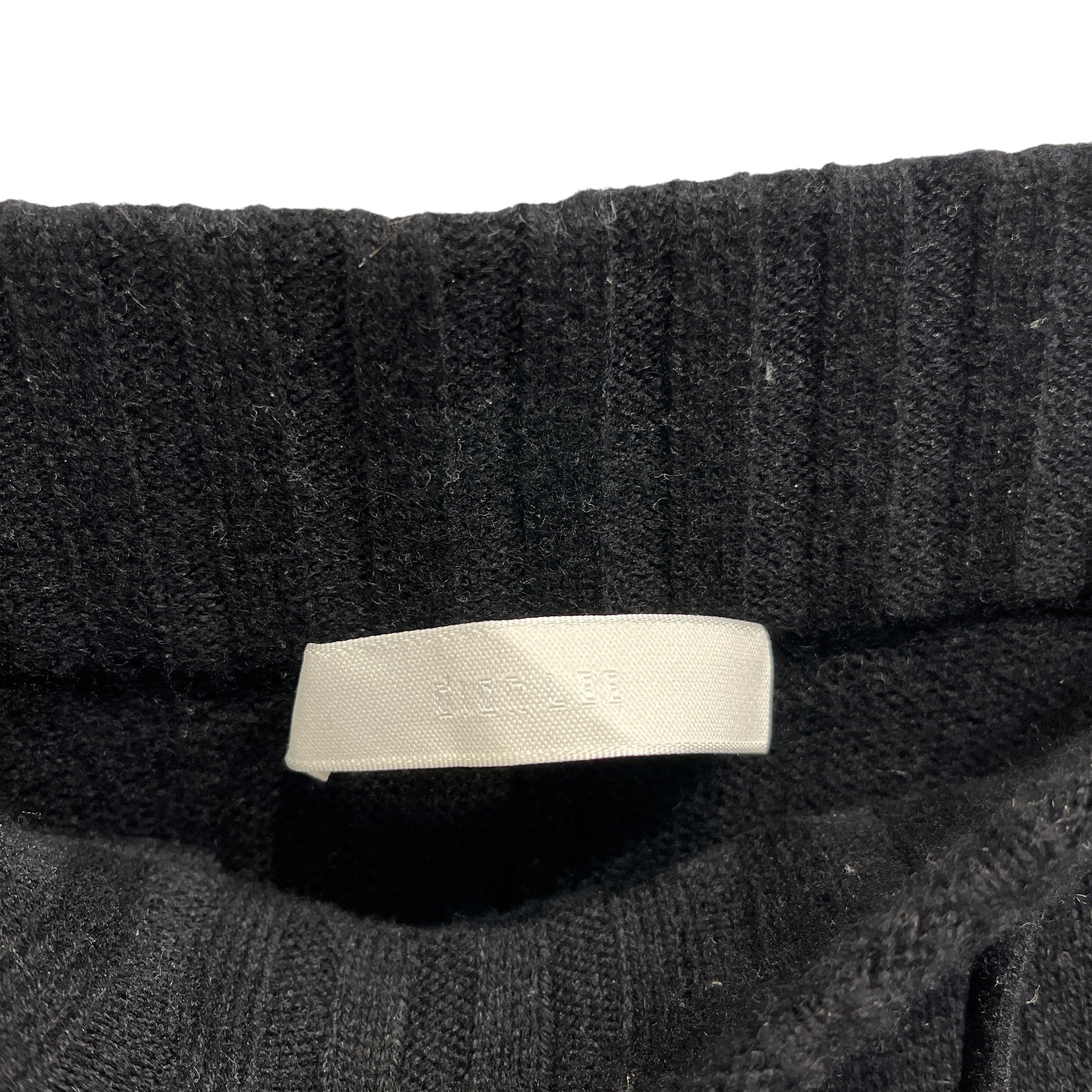 DION LEE/Wide Leg Pants/4/Cotton/BLK/distressed knit sweatpant view 3