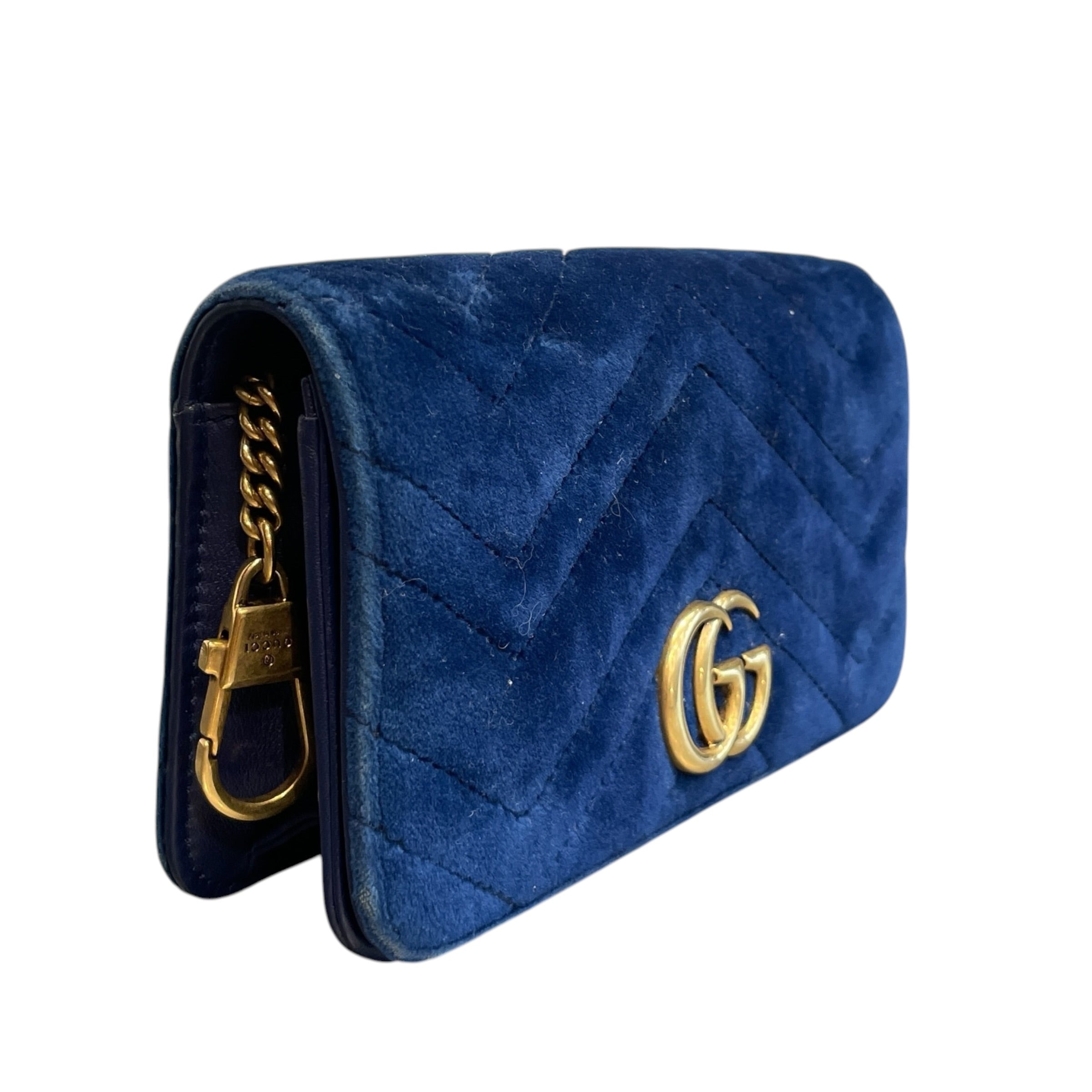 GUCCI/Hand Bag/Velour/NVY/GOLD HARDWARE / BACKHEART view 5