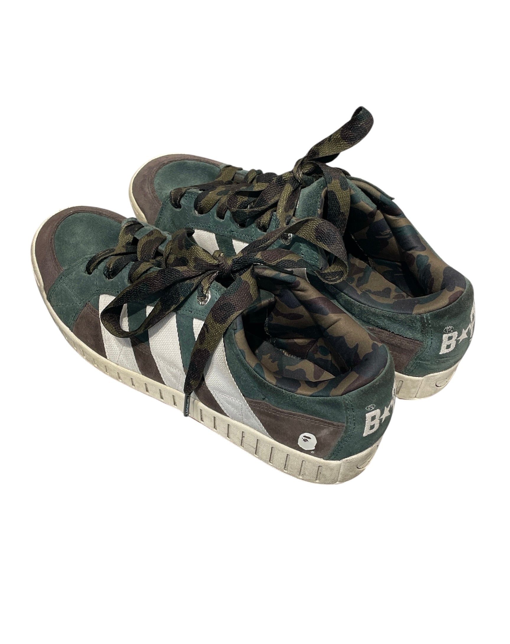 A BATHING APE/Low-Sneakers/US 12/Camouflage/Cotton/GRN/CAMO LACE | 13380 view 2