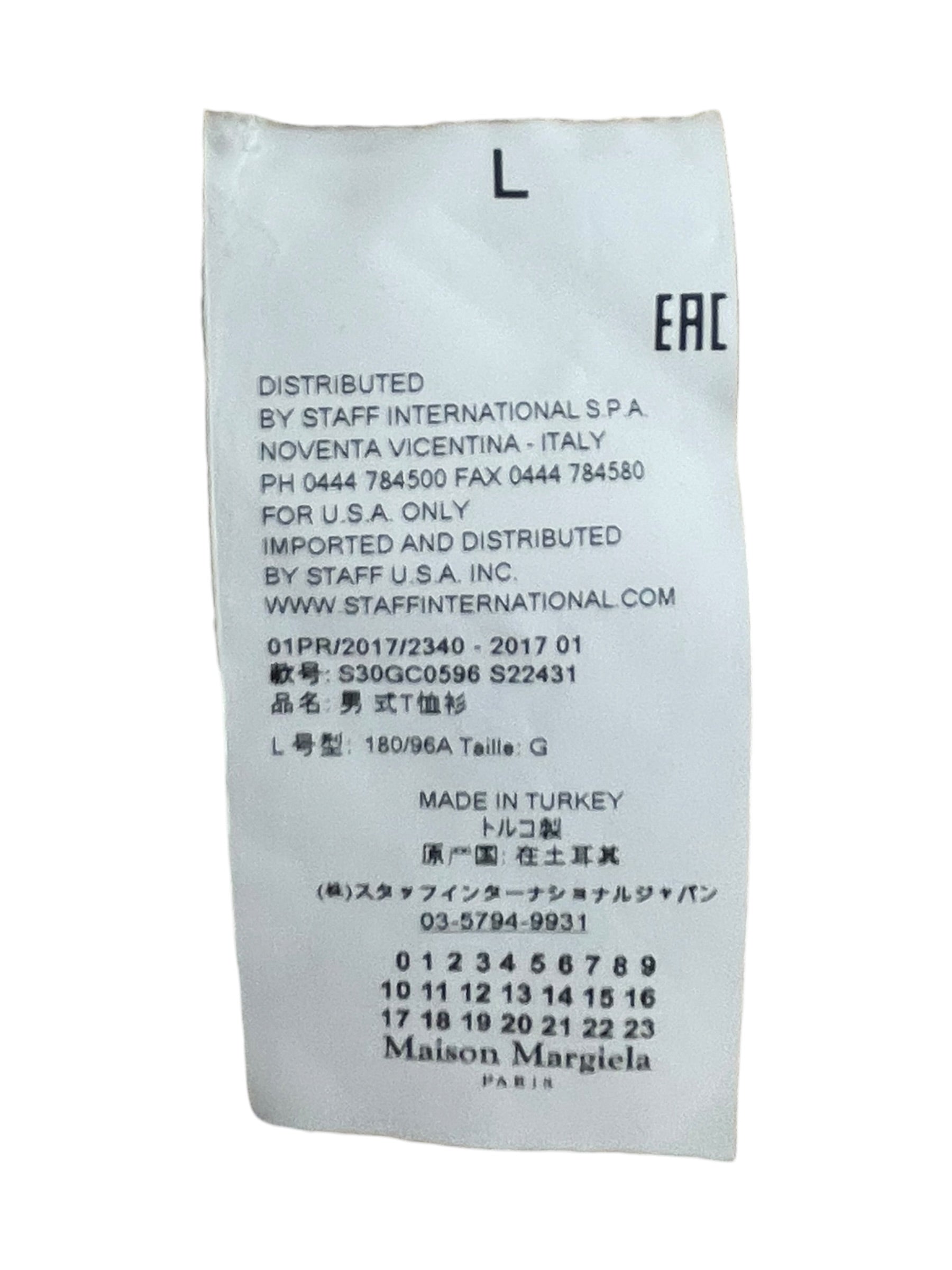Maison Margiela/T-Shirt/L/Cotton/BEG/BEIIGE BRADED NECK TSHIRT SZL view 5