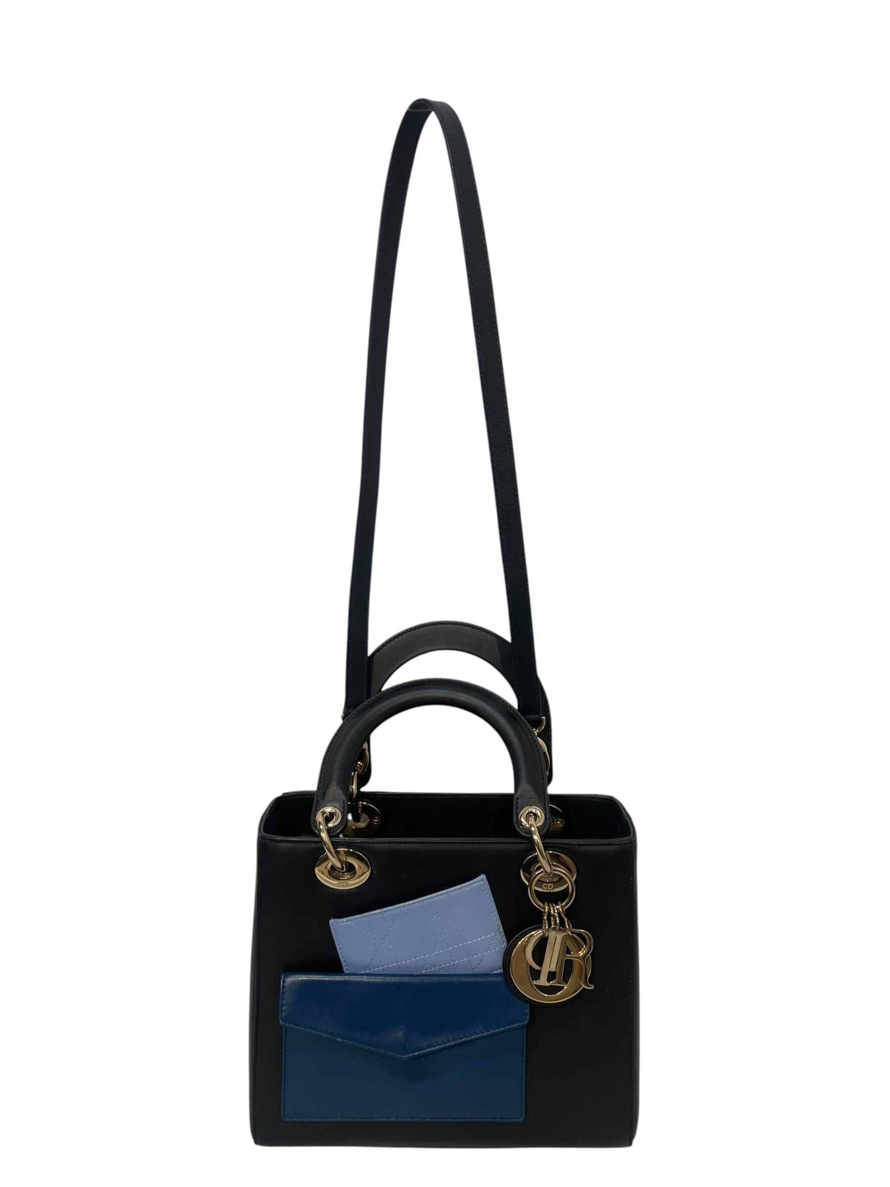 Christian Dior/Hand Bag/Leather/BLK/cannage pockets lady dior view 1