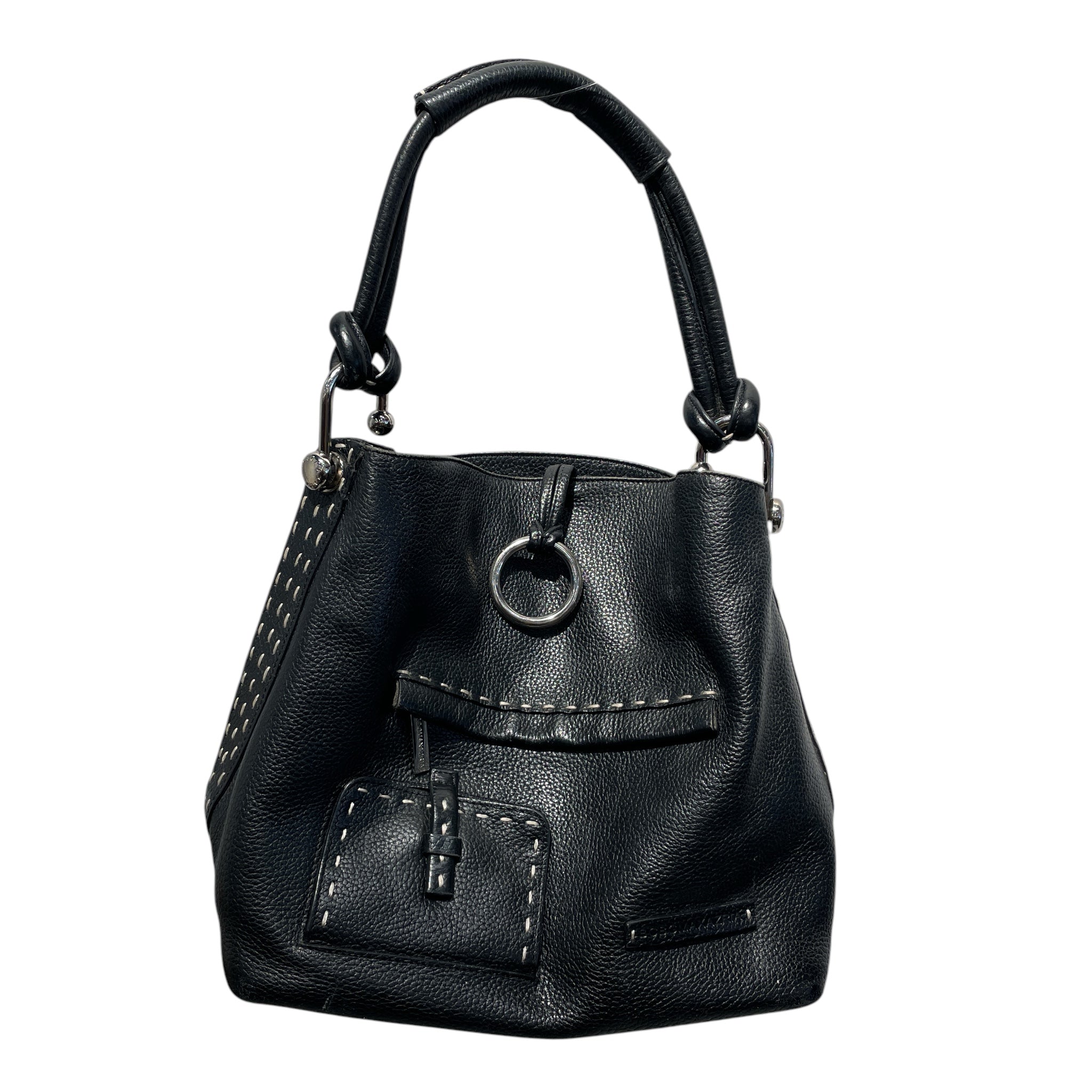 BCBG MAXAZRIA/Hand Bag/Leather/BLK/pebbled hobo view 1