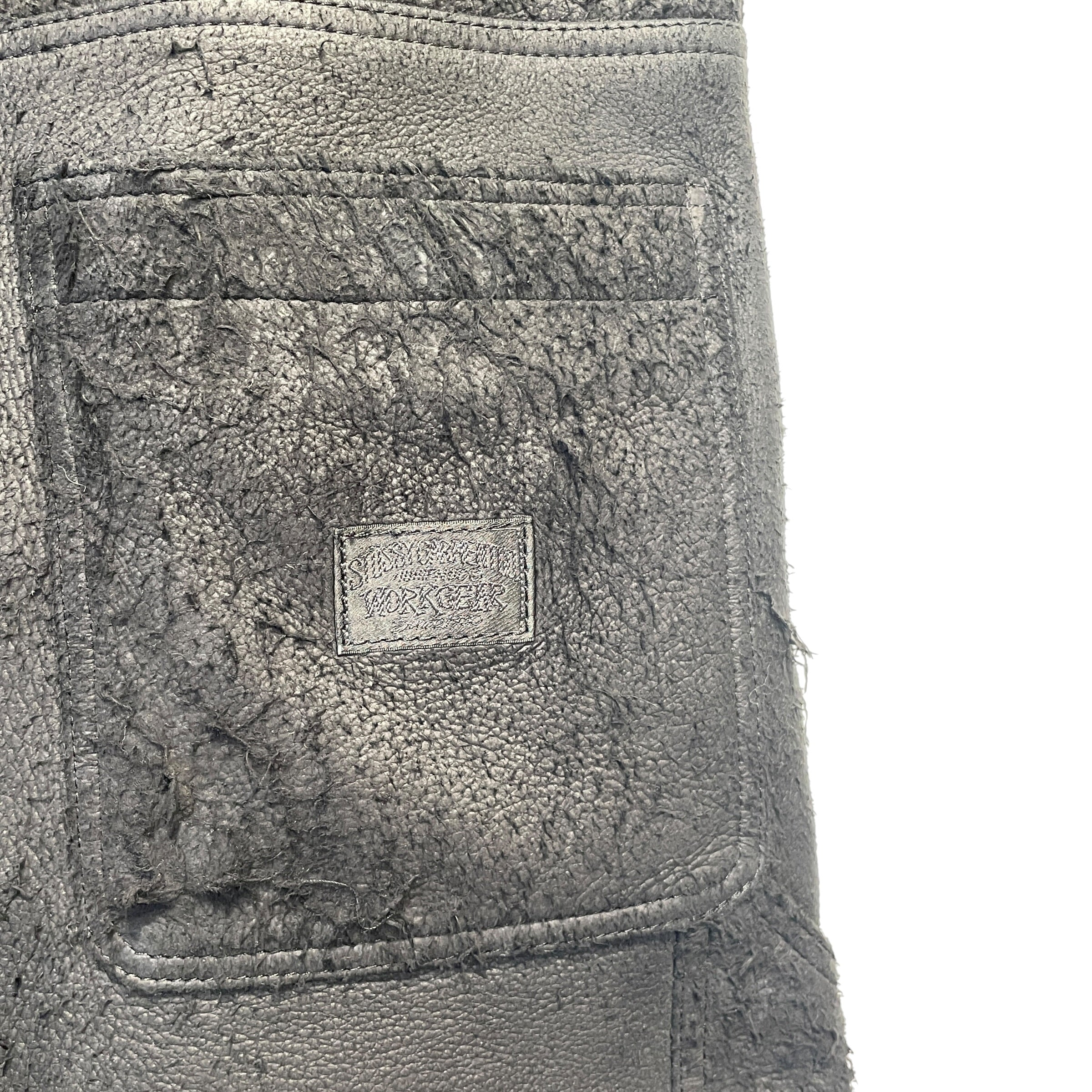 STUSSY/Shorts/34/Lambskin/BLK/BAGGY WASHED SHORTS view 3