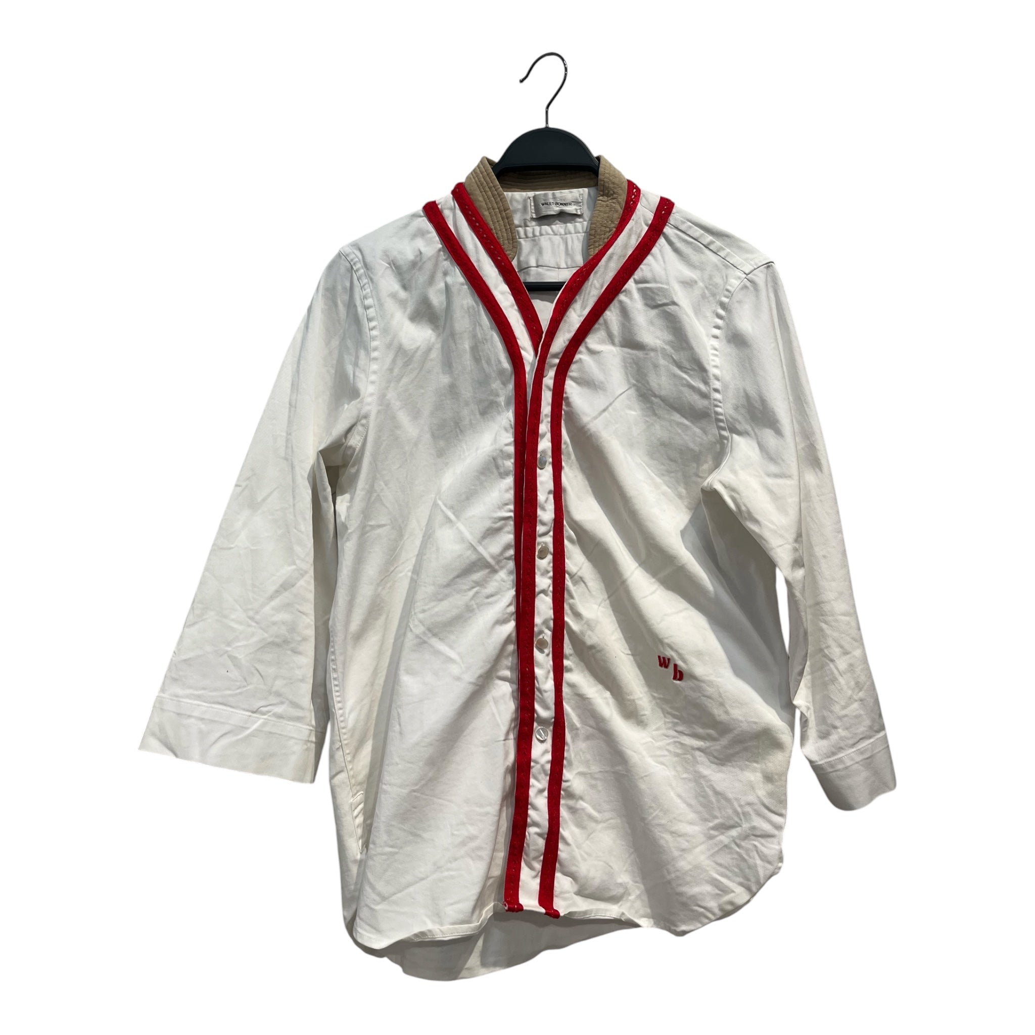 WALES BONNER/Jacket/48/WHT/red accents jui jitsu gui styl view 1