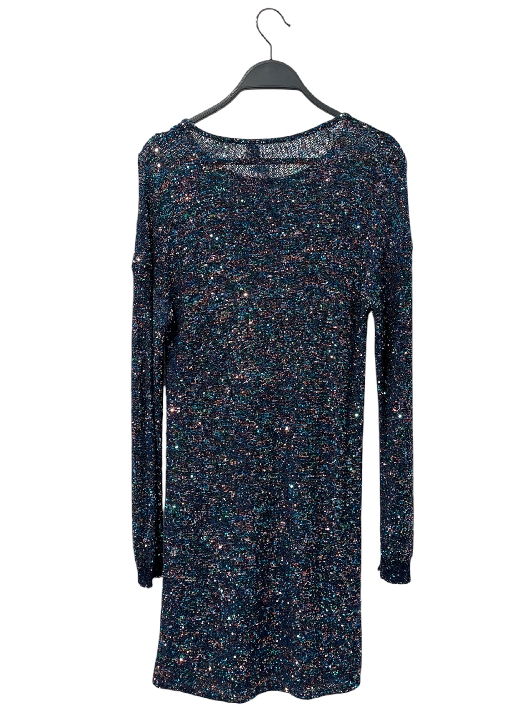 SAINT LAURENT/LS Dress/M/Polyester/BLU/SEQUIN/JP73 2019 00995 view 2