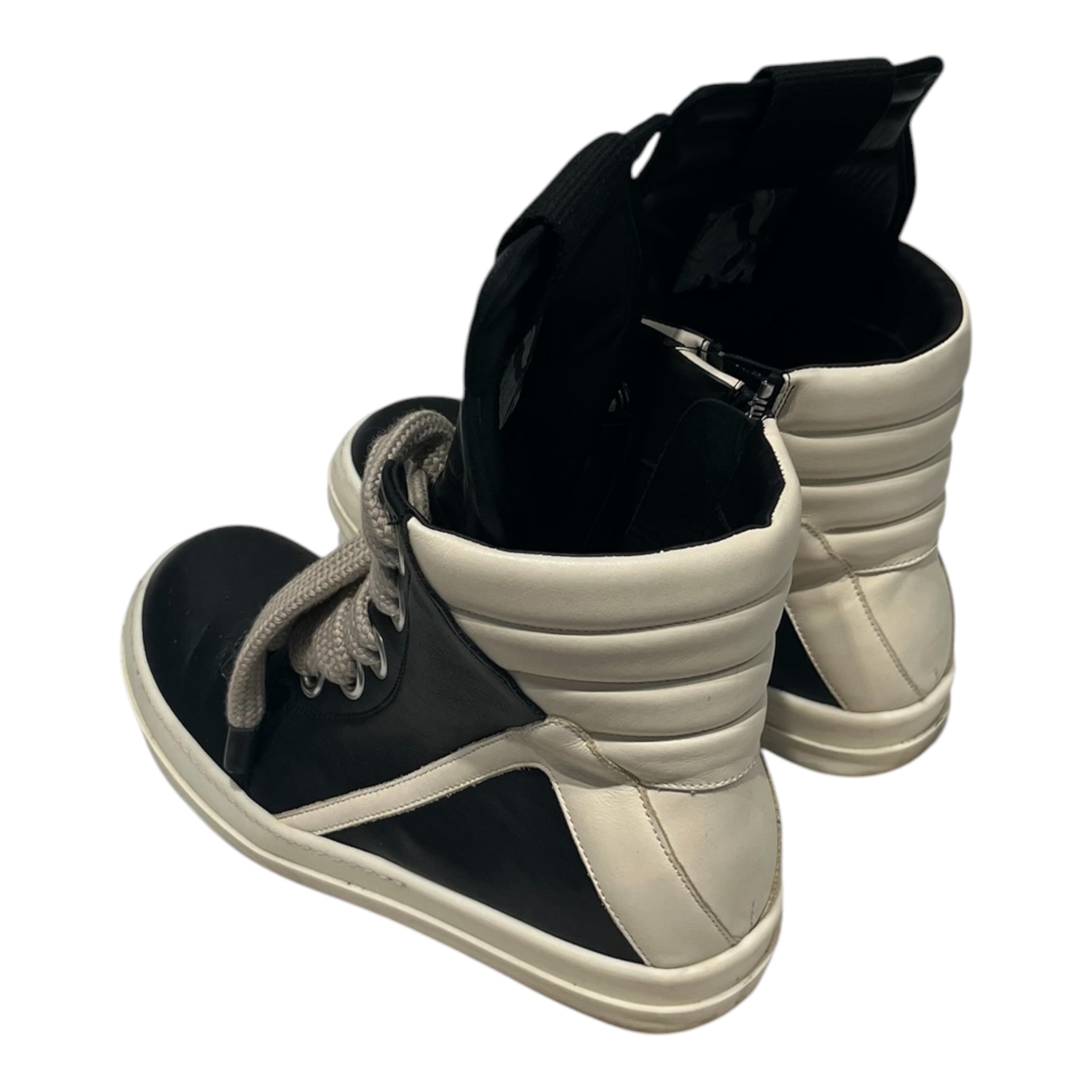 Rick Owens/Hi-Sneakers/EU 43/Leather/BLK/Jumbo Lace Geobasket view 2