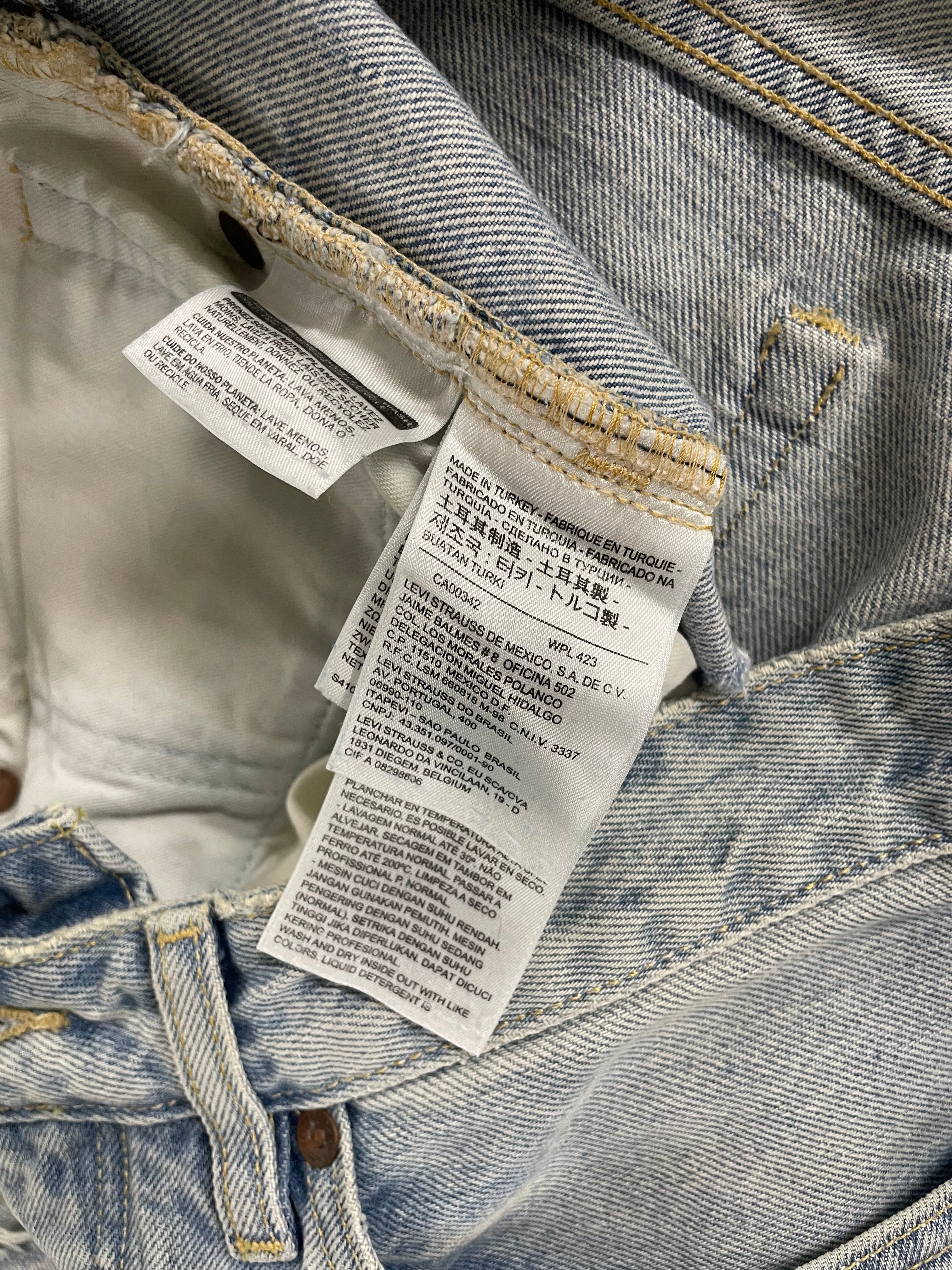 OFF-WHITE/Straight Pants/36/Denim/BLU/ORANGE PAINTED view 6