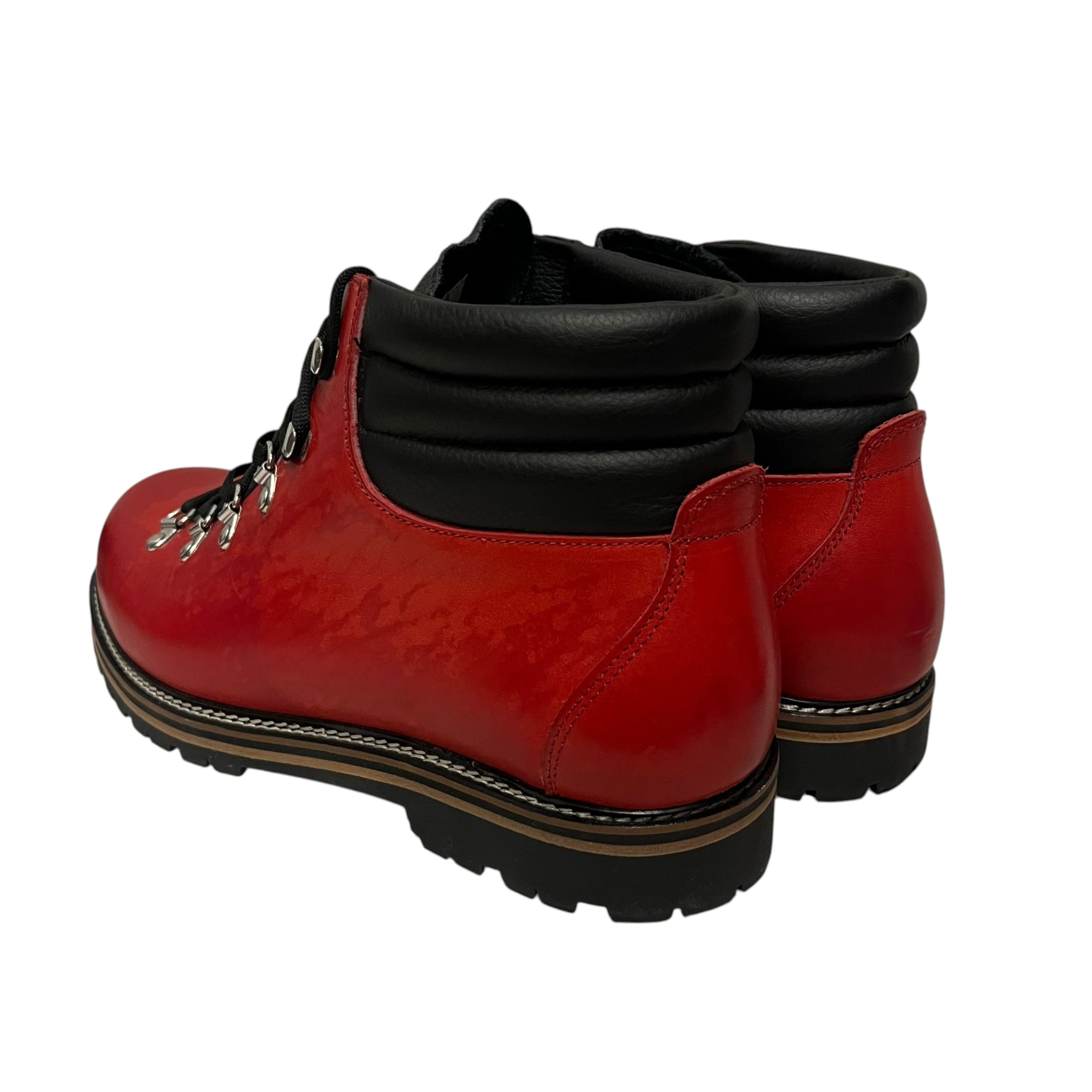 Montelliama/Lace Up Boots/EU 43/Leather/RED/ view 2