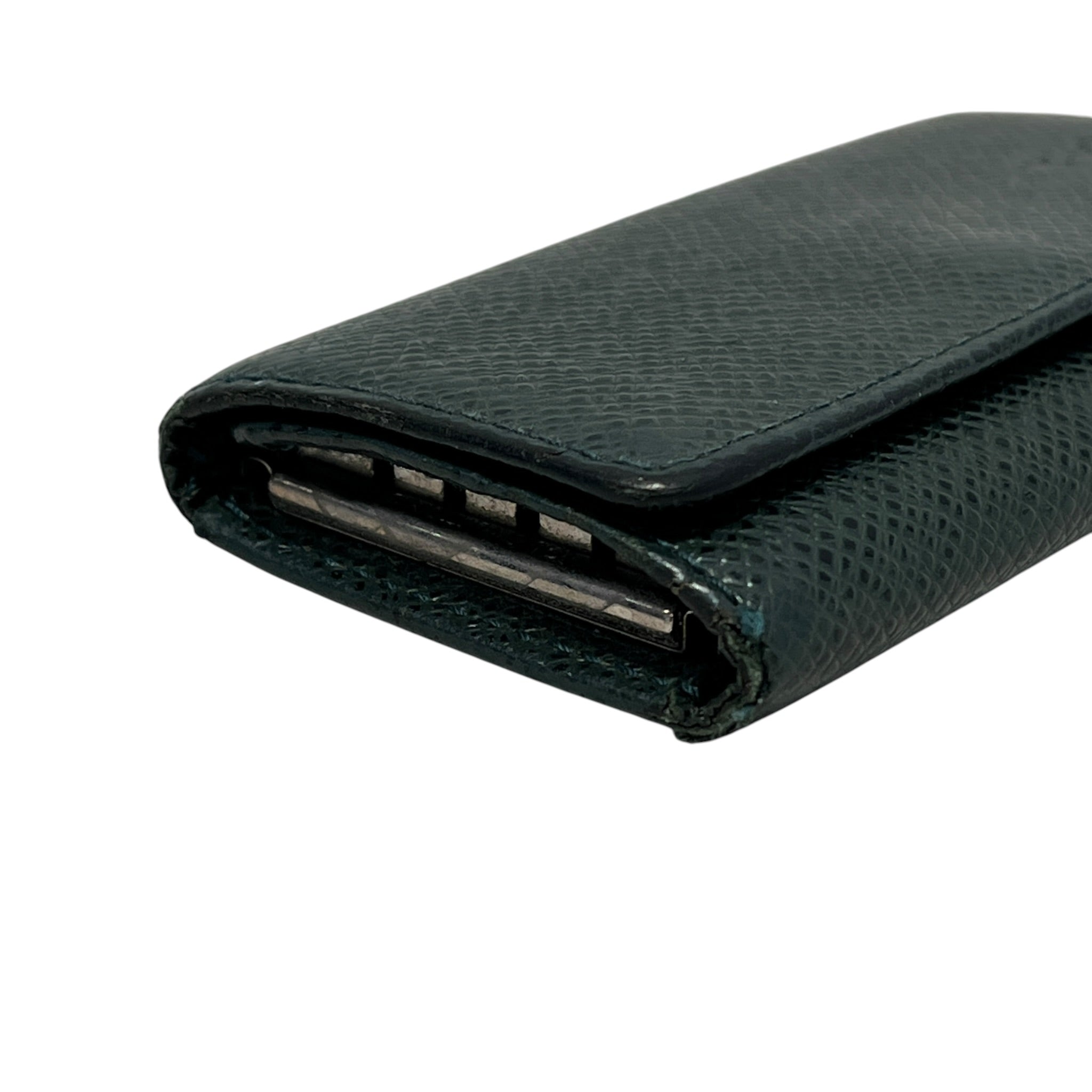 LOUIS VUITTON/Key Holder/Leather/GRN/taiga button key case view 4