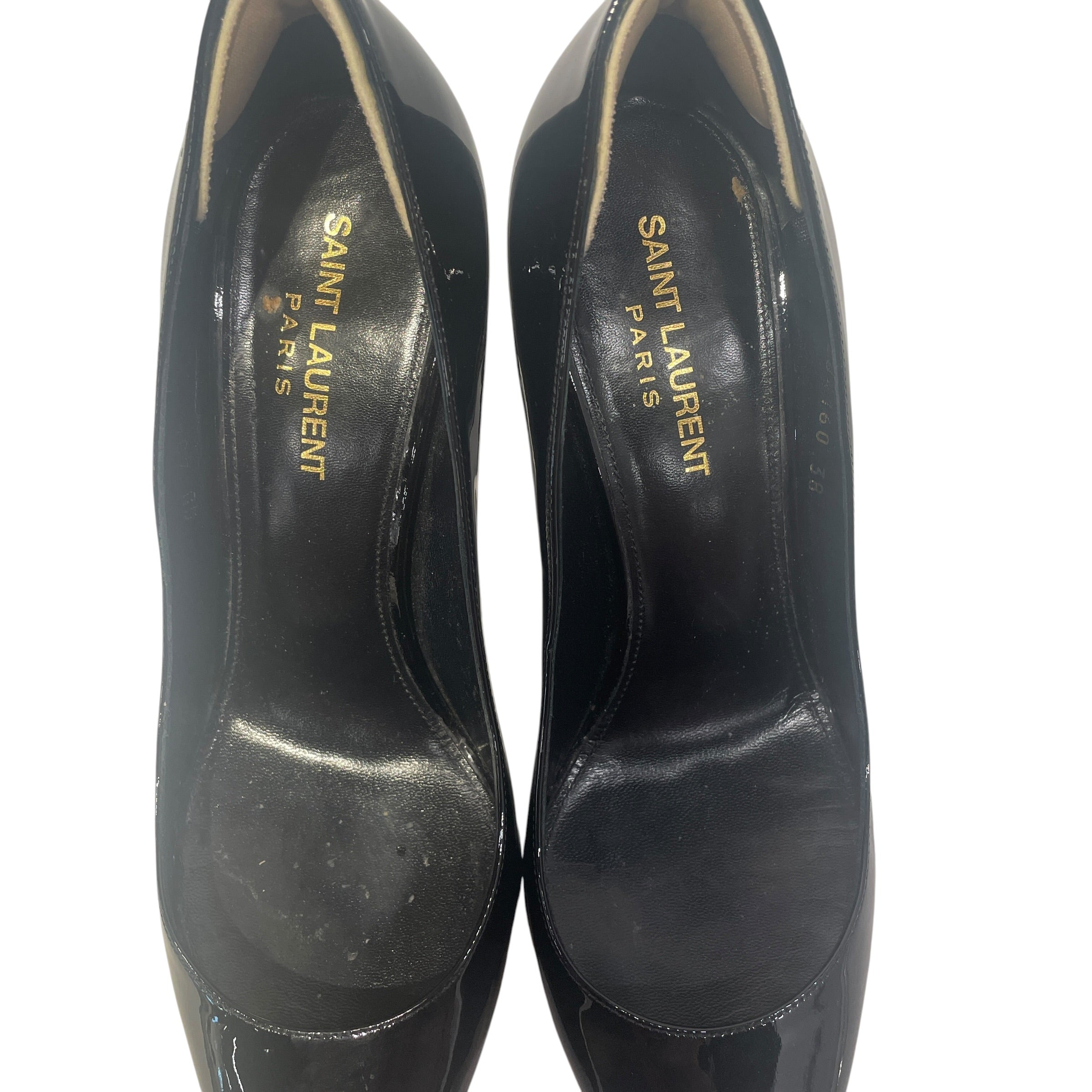 SAINT LAURENT/Heels/US 7/Leather/BLK/Opyum Patent Leather view 4
