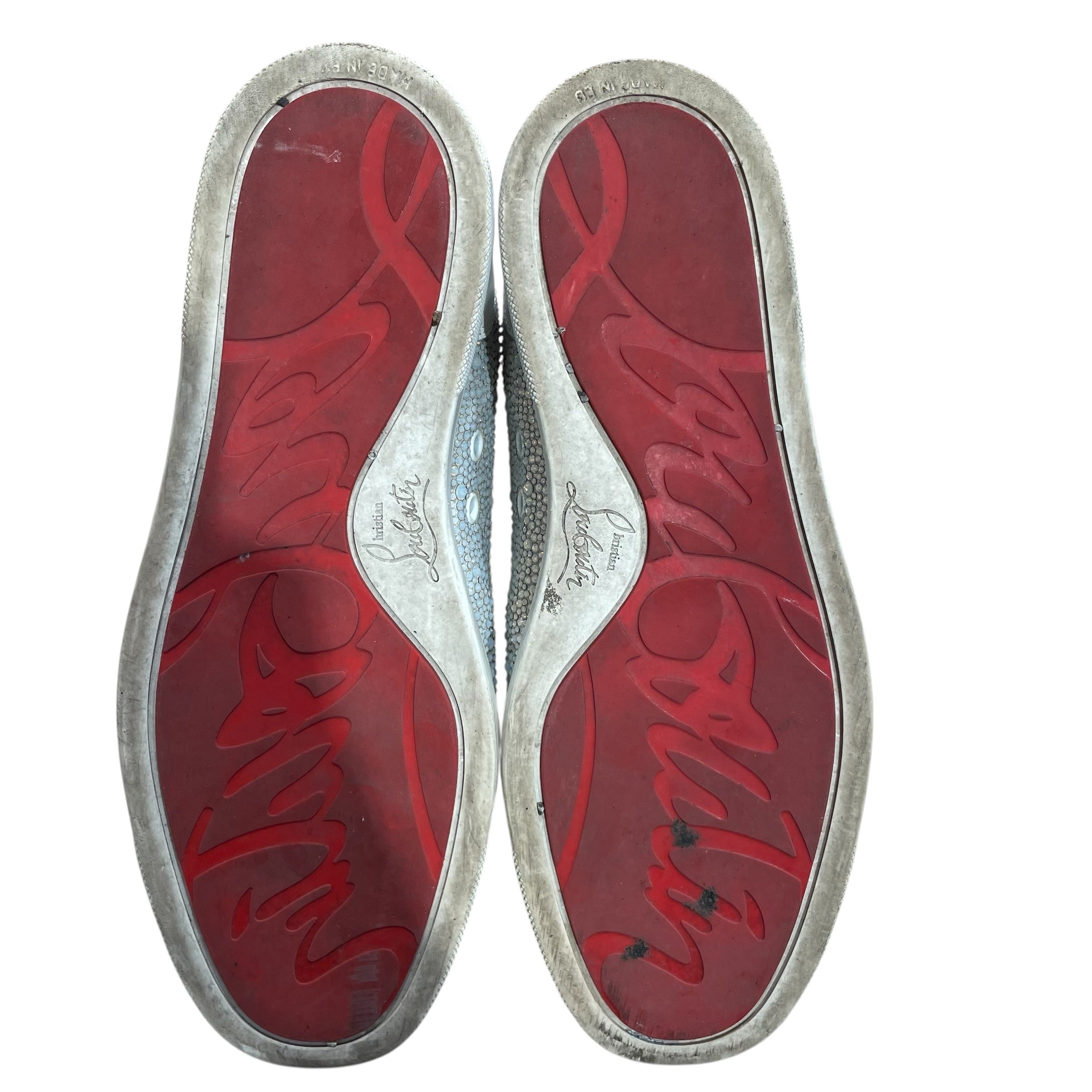 Christian Louboutin/Hi-Sneakers/EU 40/All Over Print/WHT/WHITE RHINESTONE view 5