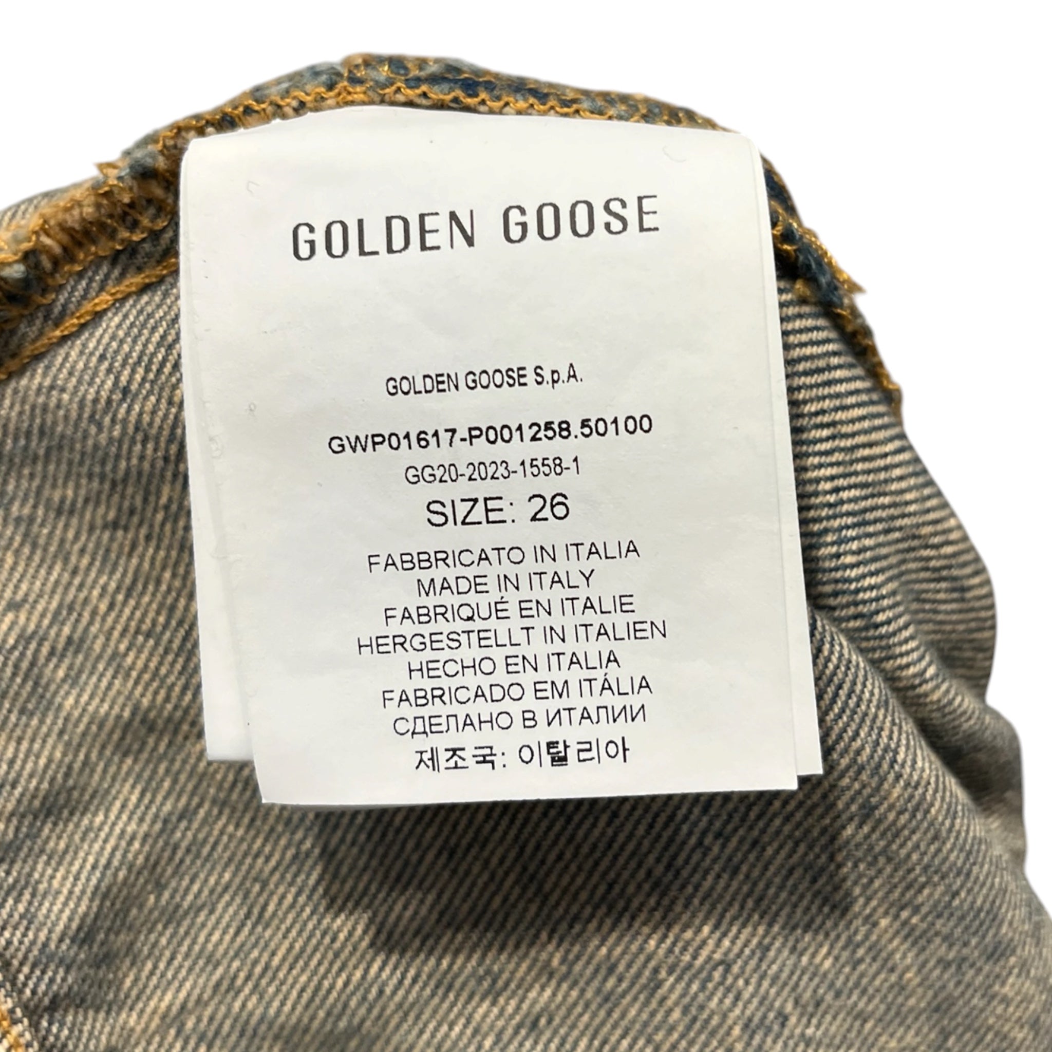 GOLDEN GOOSE/Bottoms/26/Denim/IDG/GOLDEN GOOSE LIGHT WASH CARGO view 3