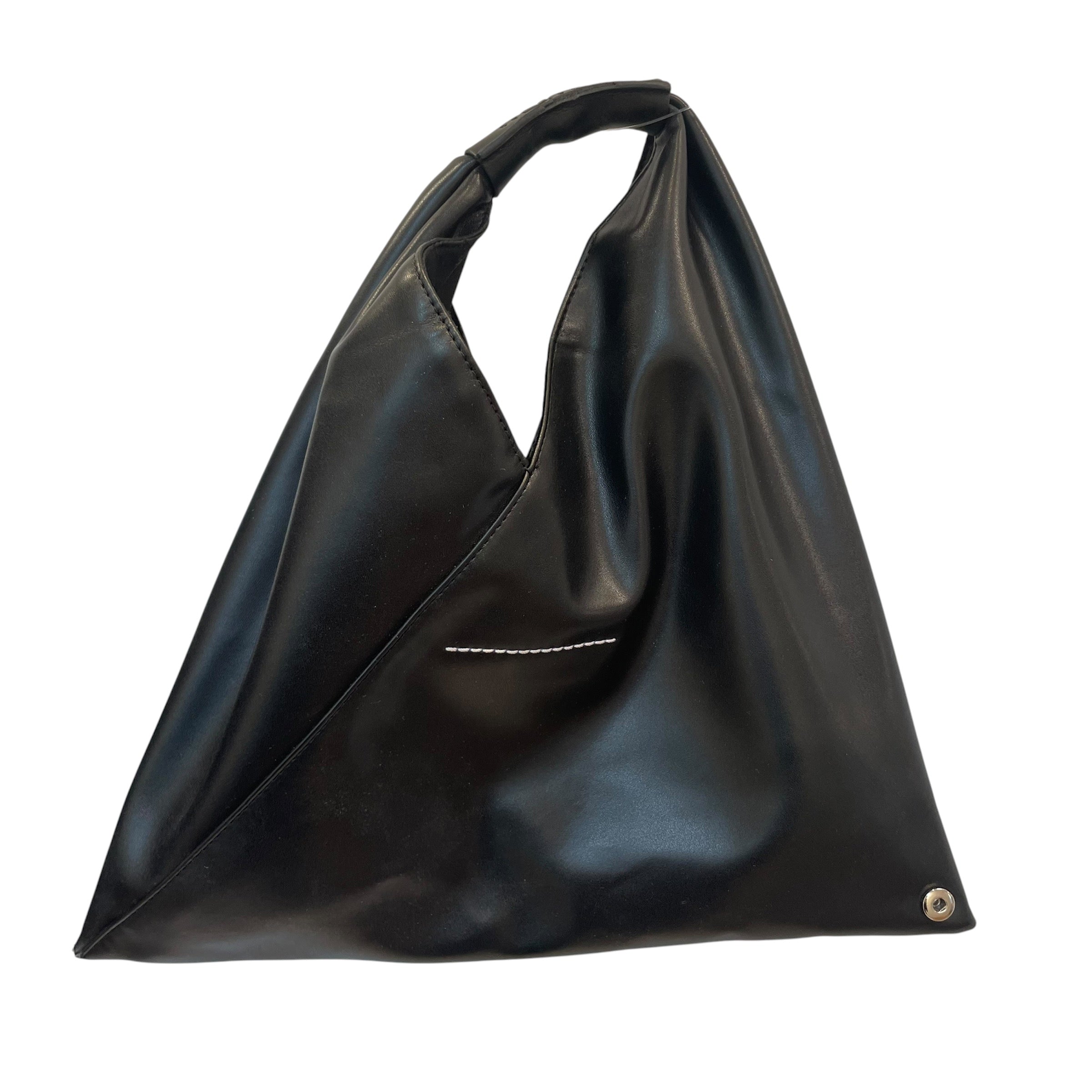 Maison Margiela/Hand Bag/Leather/BLK/#'s on handle/whi stitch line view 1
