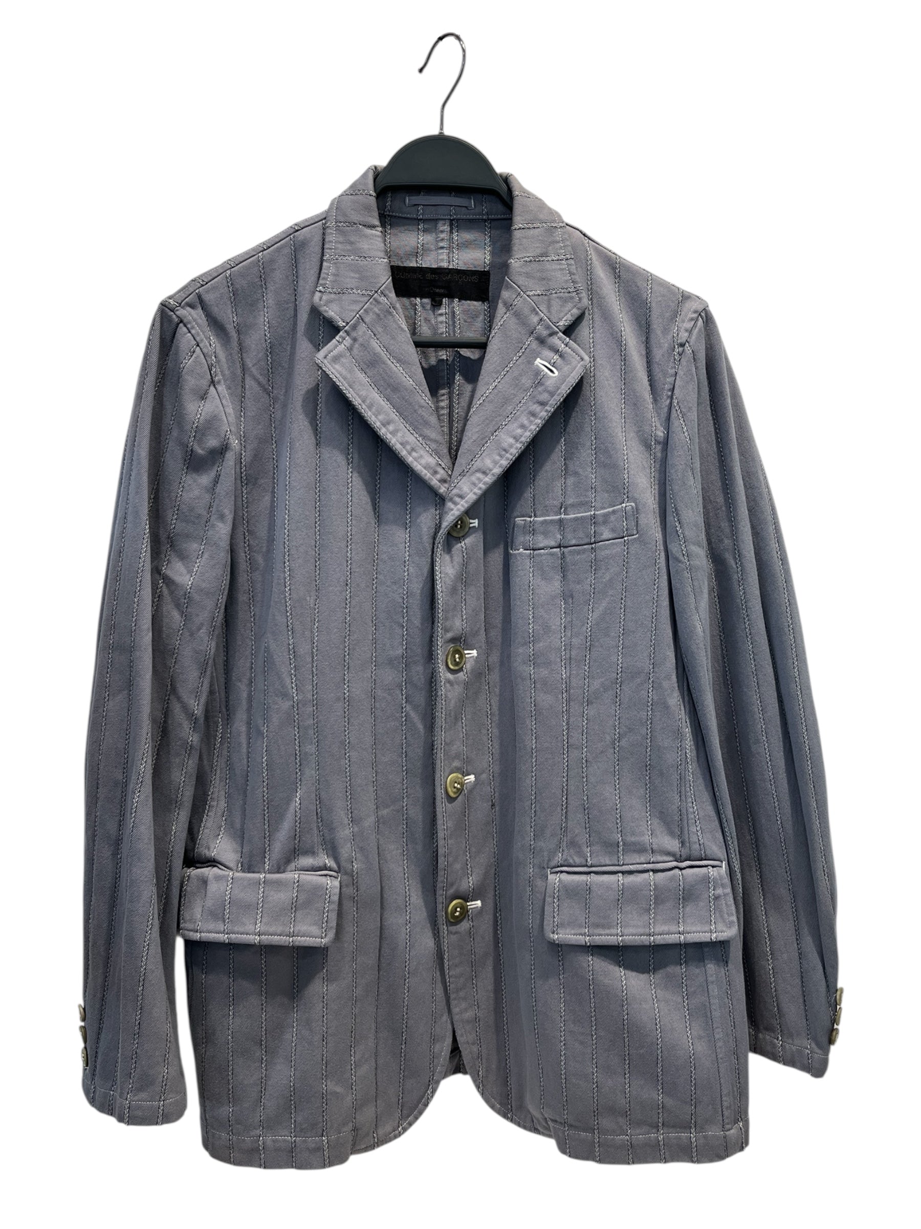 COMME des GARCONS HOMME/Jacket/S/Gray/Cotton/Stripe/HI-J056 view 1
