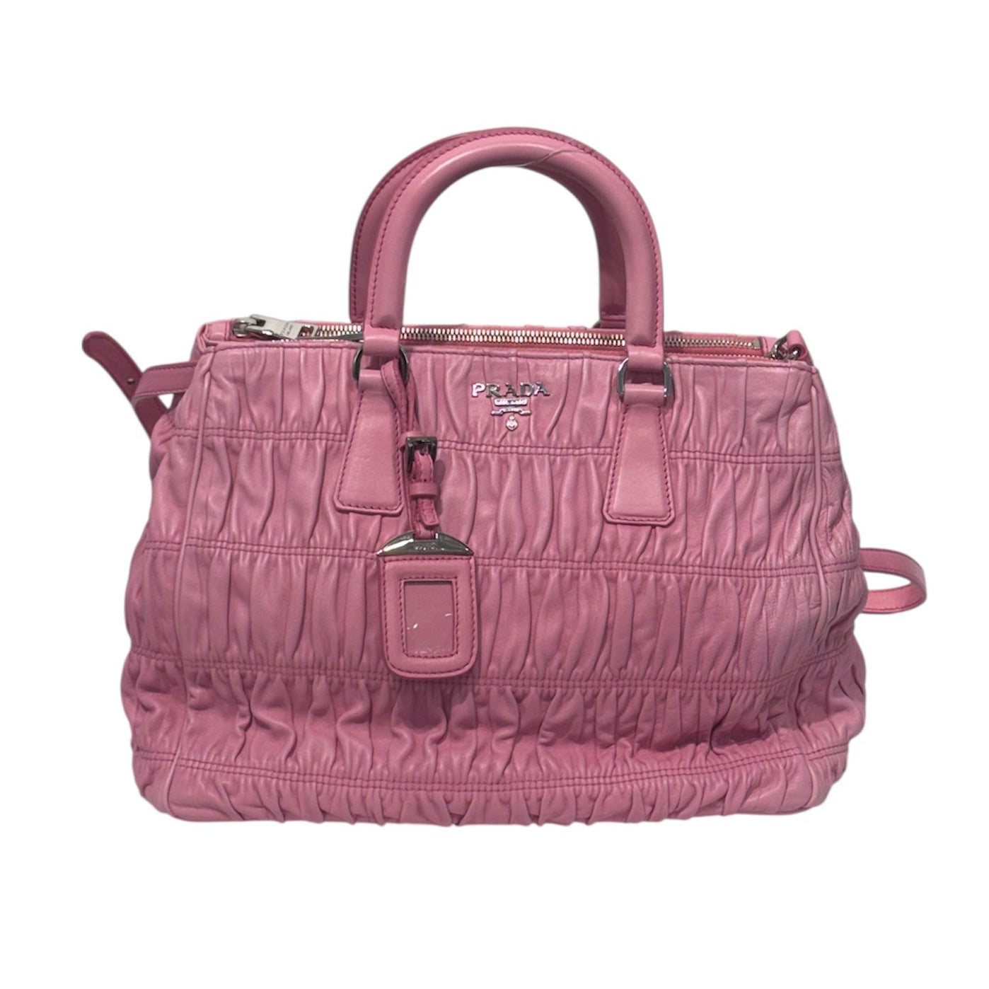 PRADA/Bag/Leather/PNK/Nappa Gaufre Ruched view 1