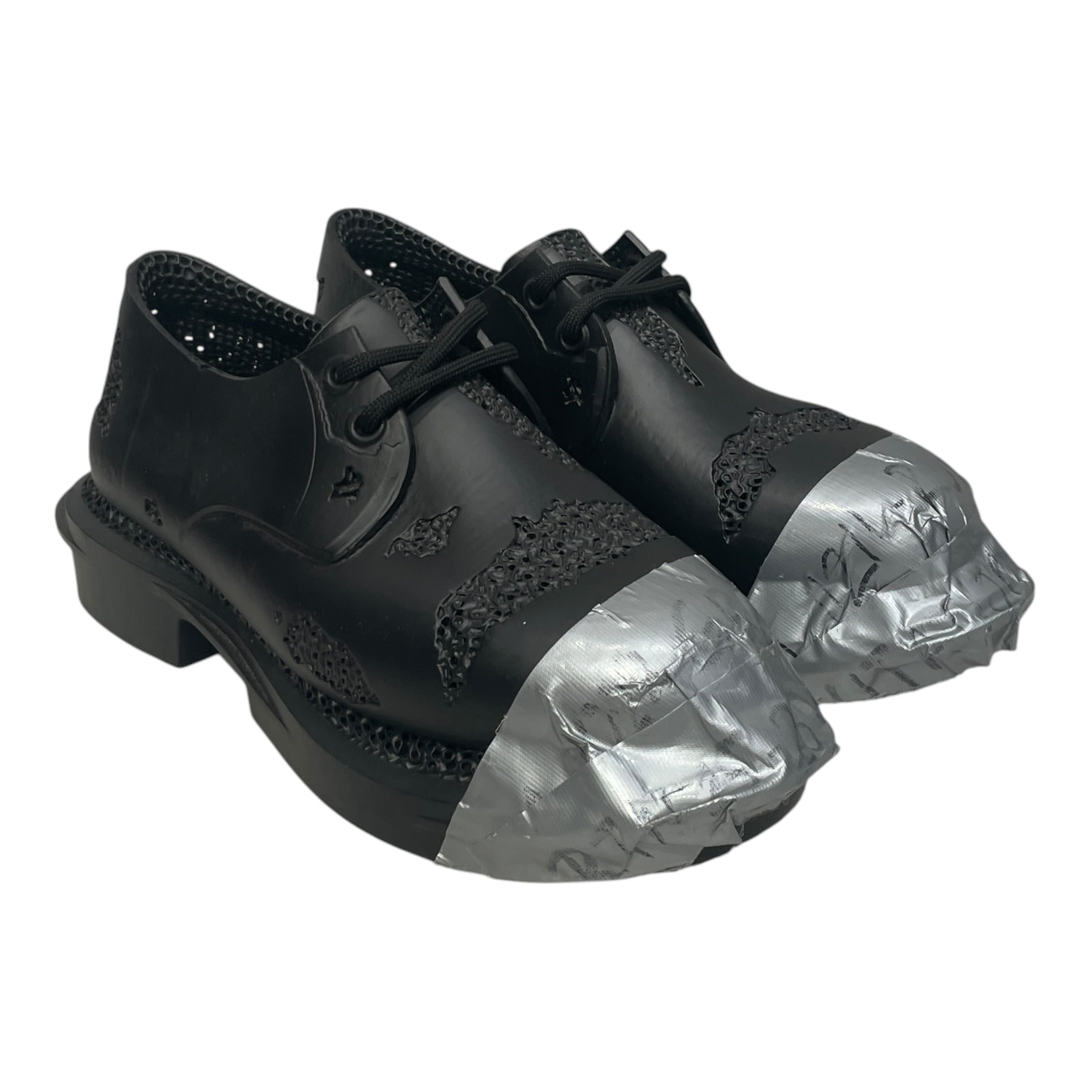 HYACYN/Dress Shoes/EU 45/BLK/DUCT TAPE EROTTED DERBY view 1