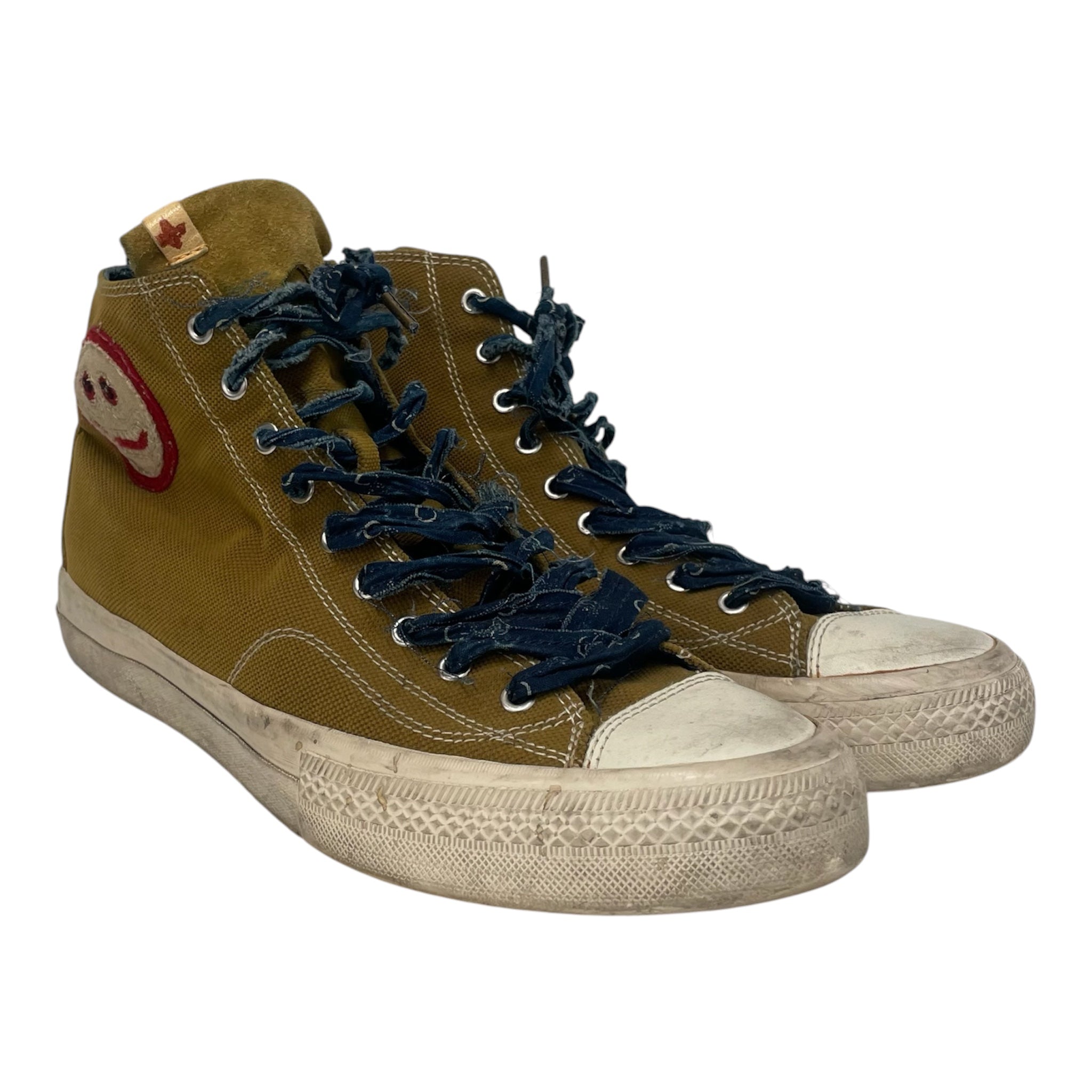 visvim/Hi-Sneakers/US 11/Cotton/KHK/SMILEY FACE view 1