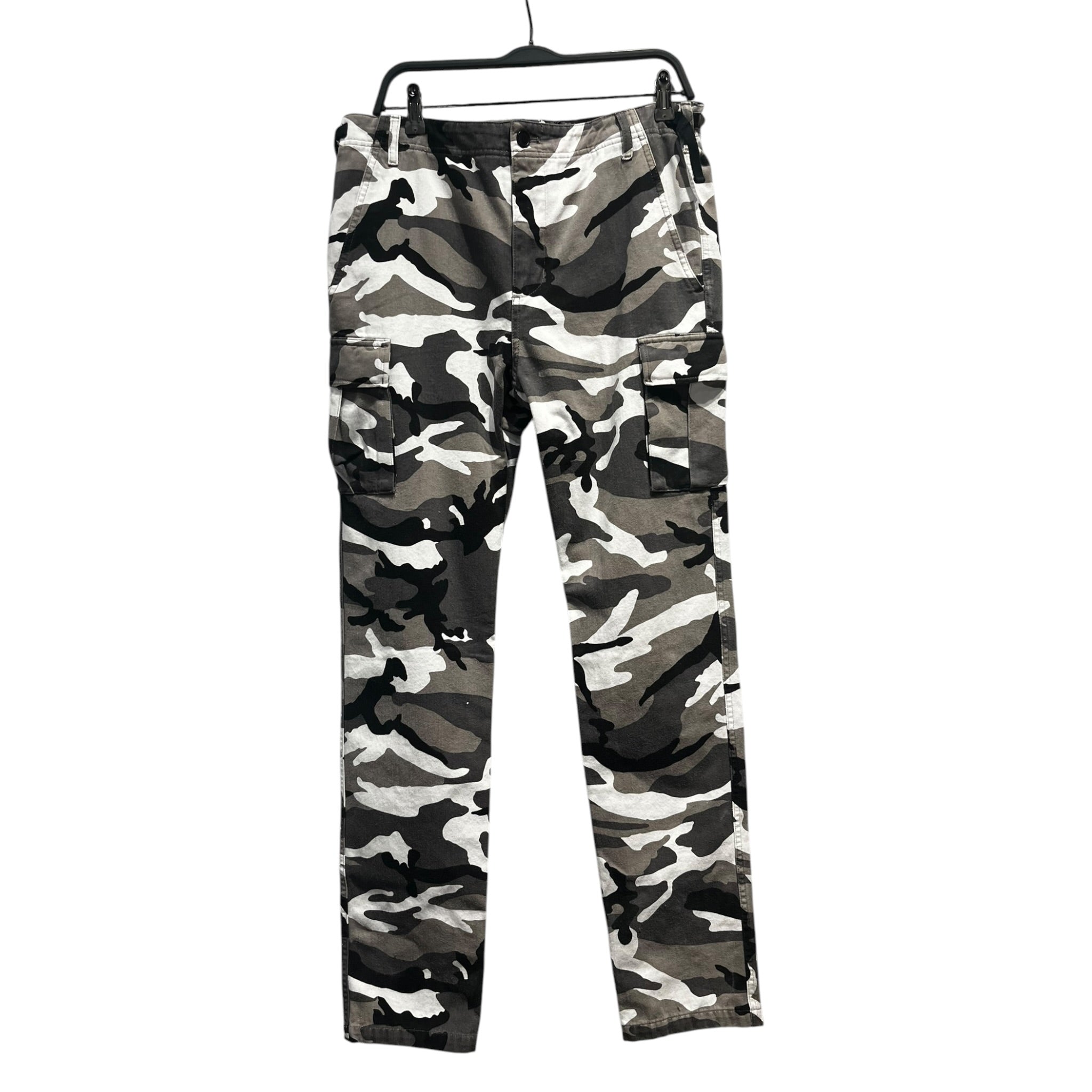 BALENCIAGA/Pants/50/Cotton/GRY/Camouflage/ view 1