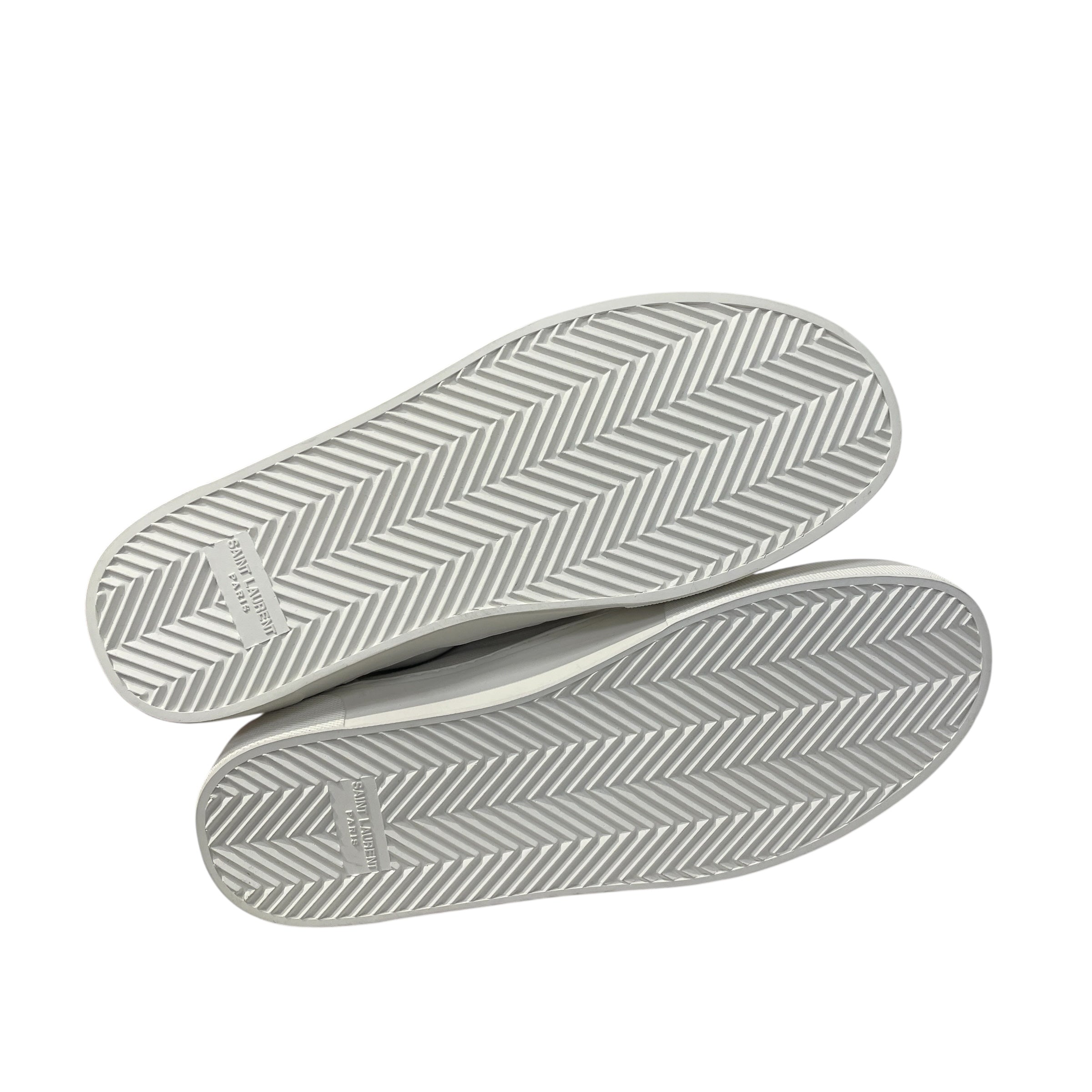 SAINT LAURENT/Low-Sneakers/US 9/Cotton/WHT/ view 3