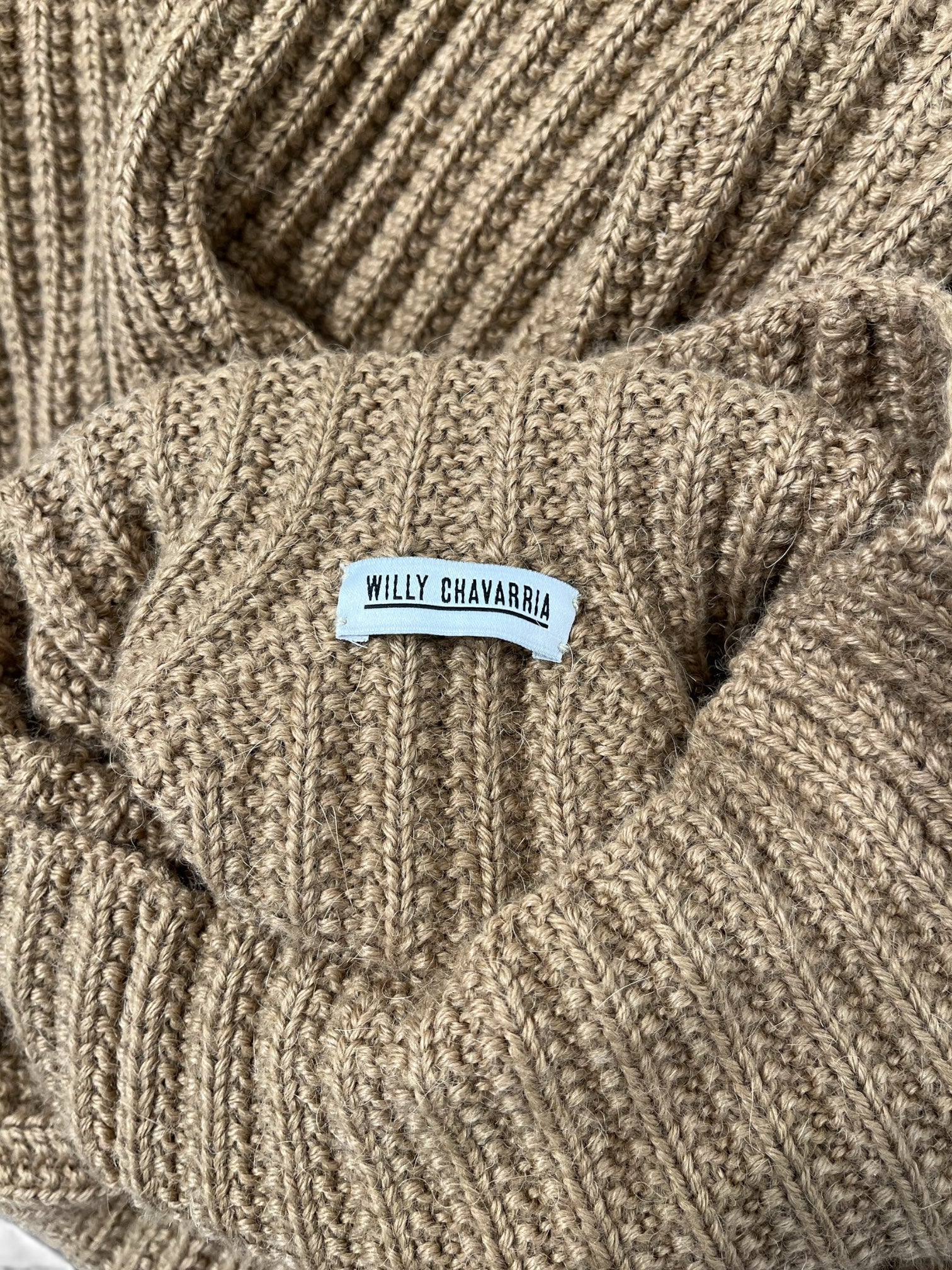 WILLY CHAVARRIA/Sweater/Cotton/BEG/KNIT SWEATER view 3