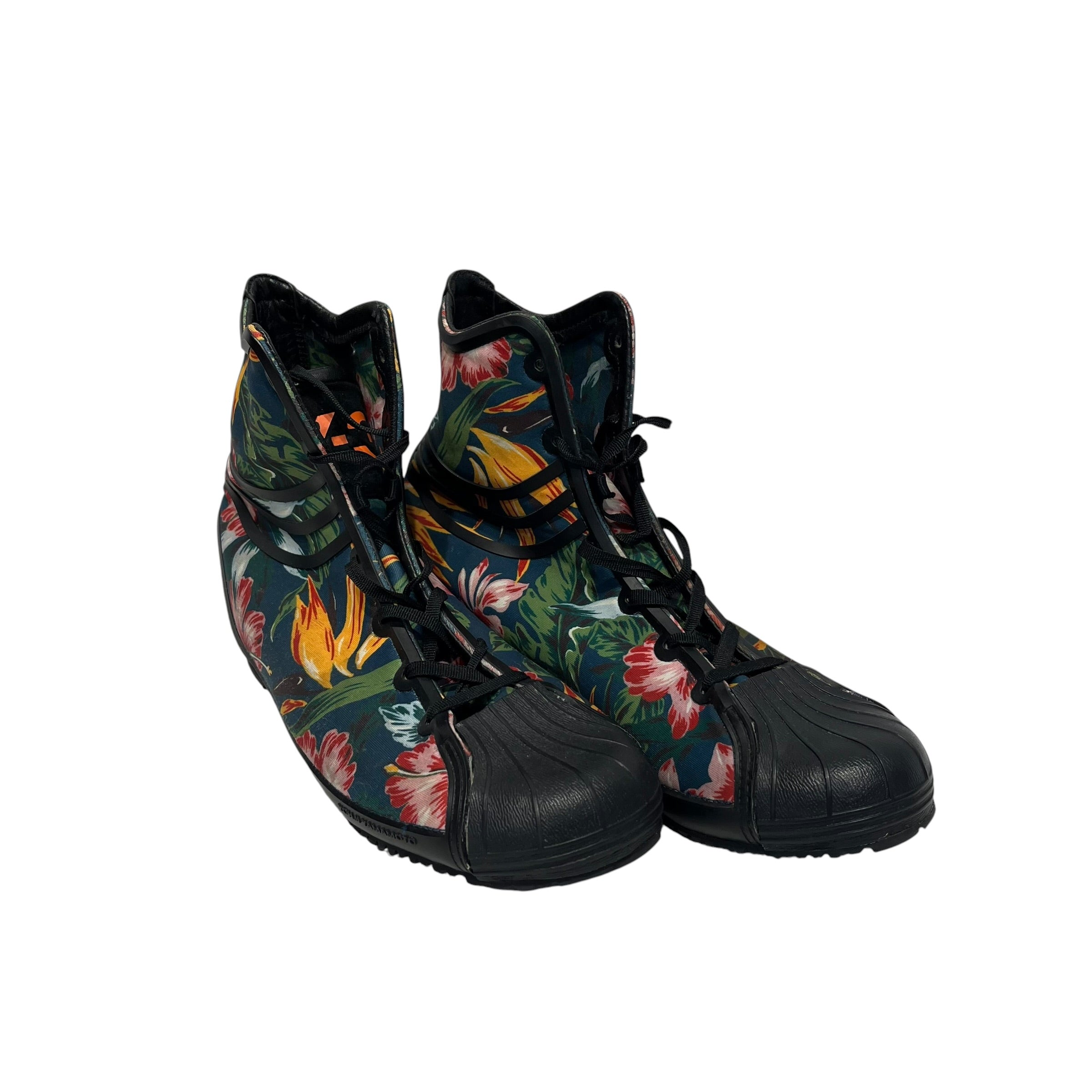 Y-3/Hi-Sneakers/US 8/Floral Pattern/Polyester/BLU/NICKE view 1