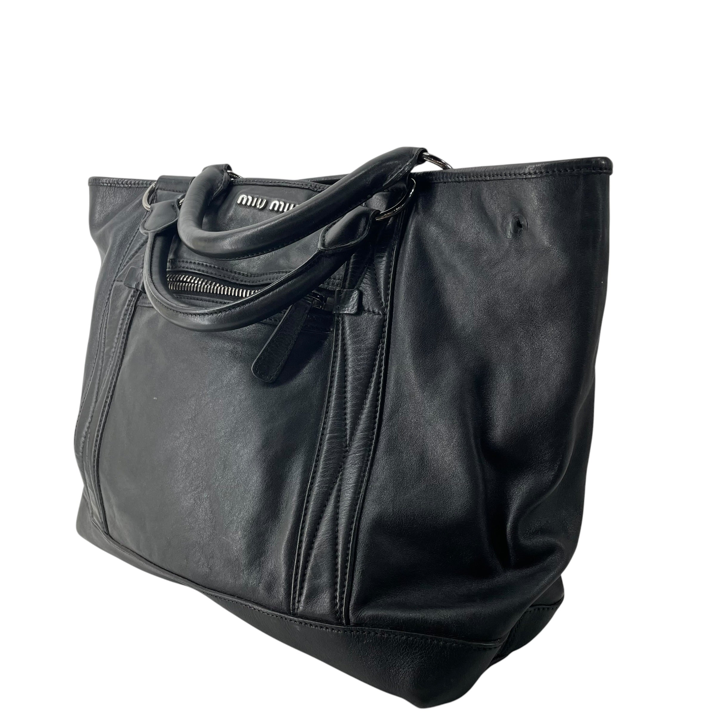 MIU MIU/Bag/Leather/BLK/MIU MIU BLACK LEATHER BAG 146 view 3