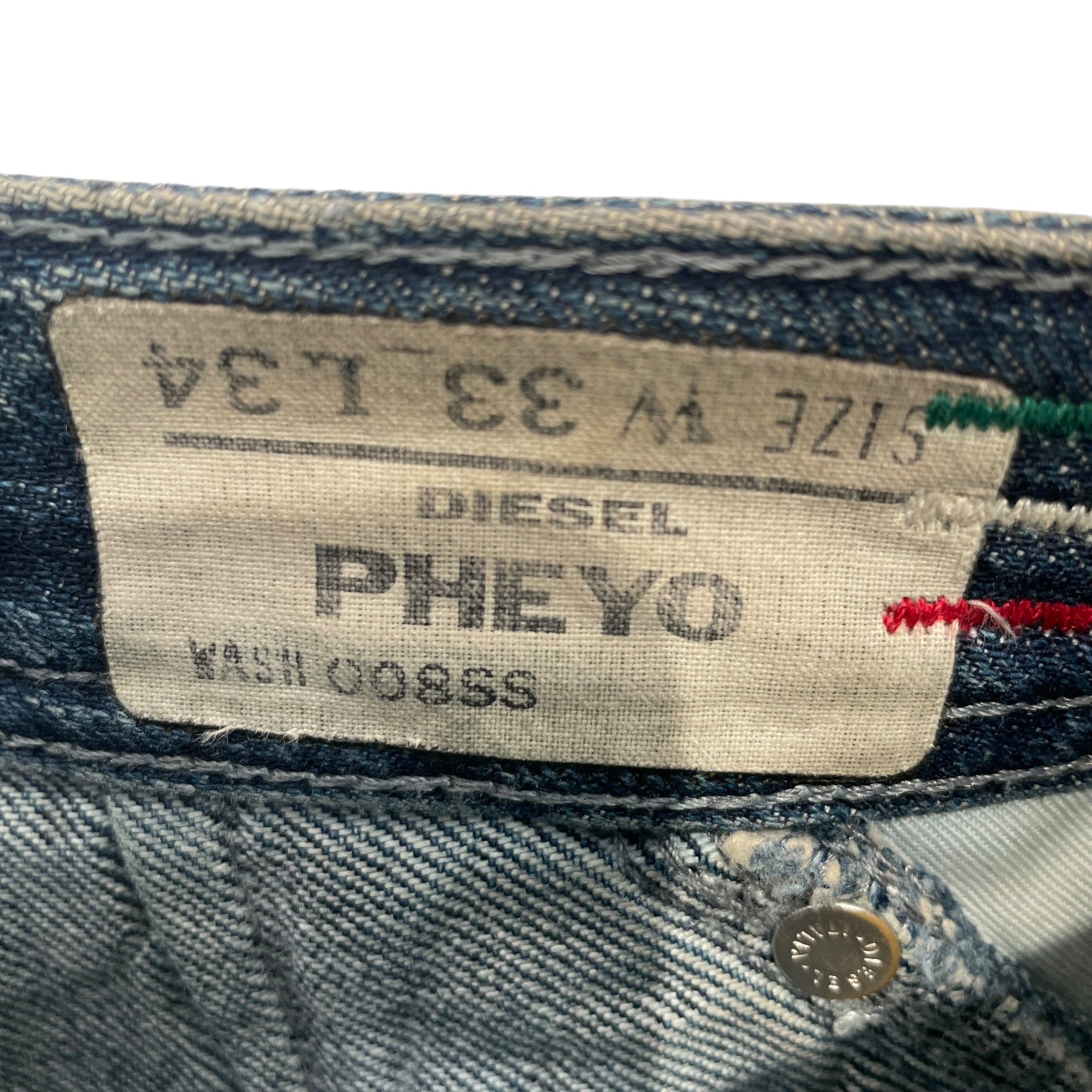 DIESEL/Straight Pants/33/Cotton/IDG/'PHEYO' FADED DENIM view 5