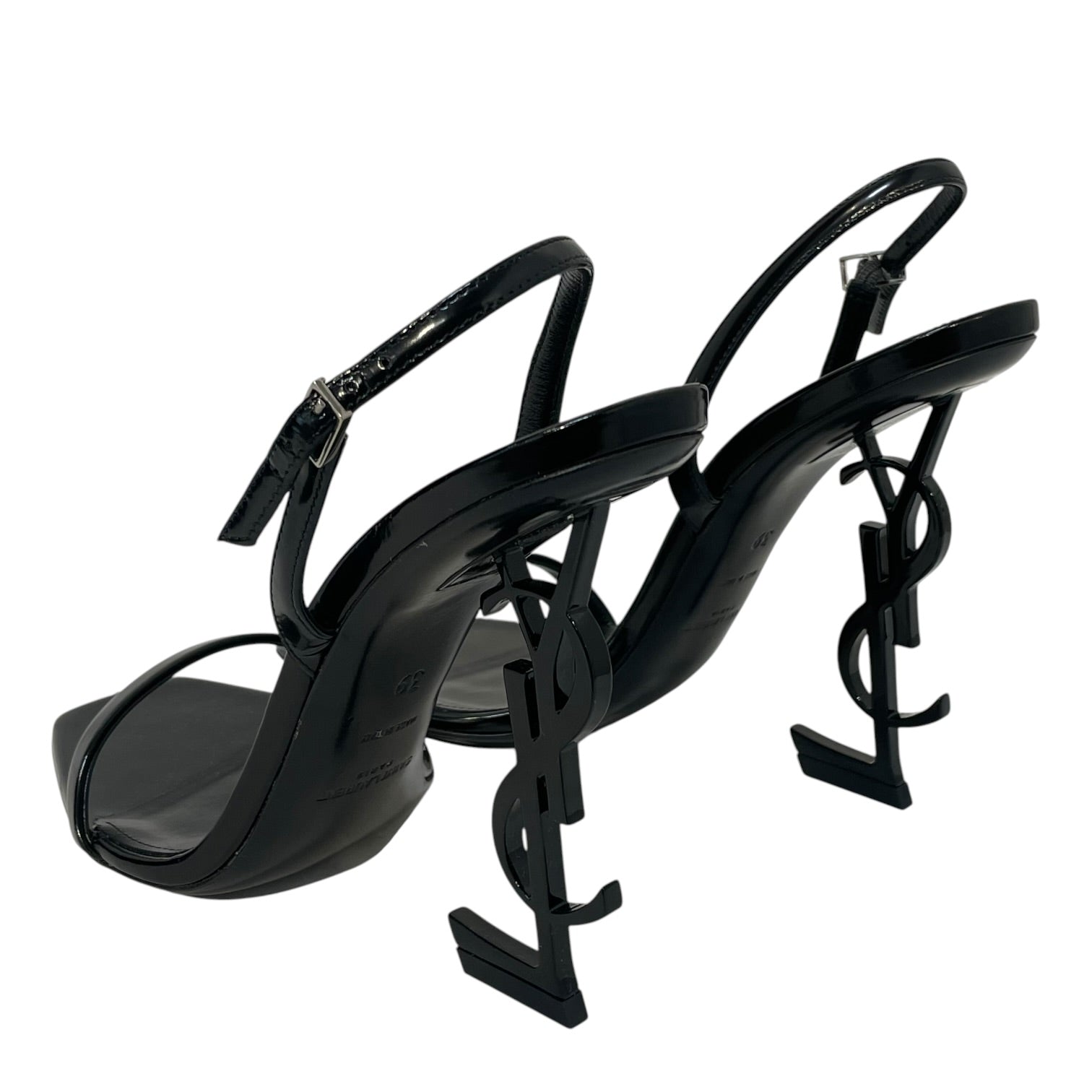 SAINT LAURENT/Sandals/EU 39/Leather/BLK/opyum 110 view 2