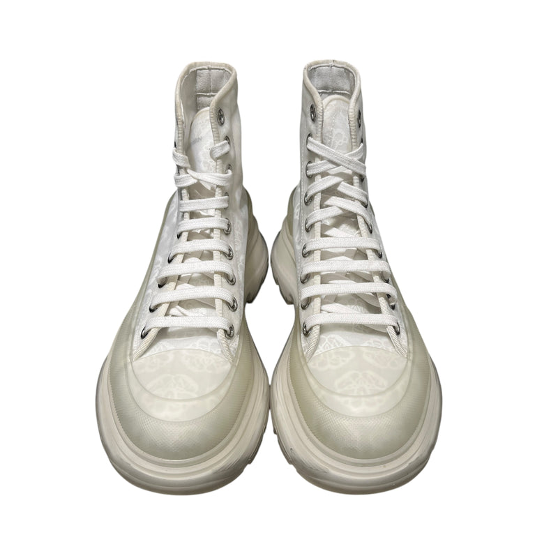 Alexander McQueen/Hi-Sneakers/EU 38.5/Floral Pattern/WHT/