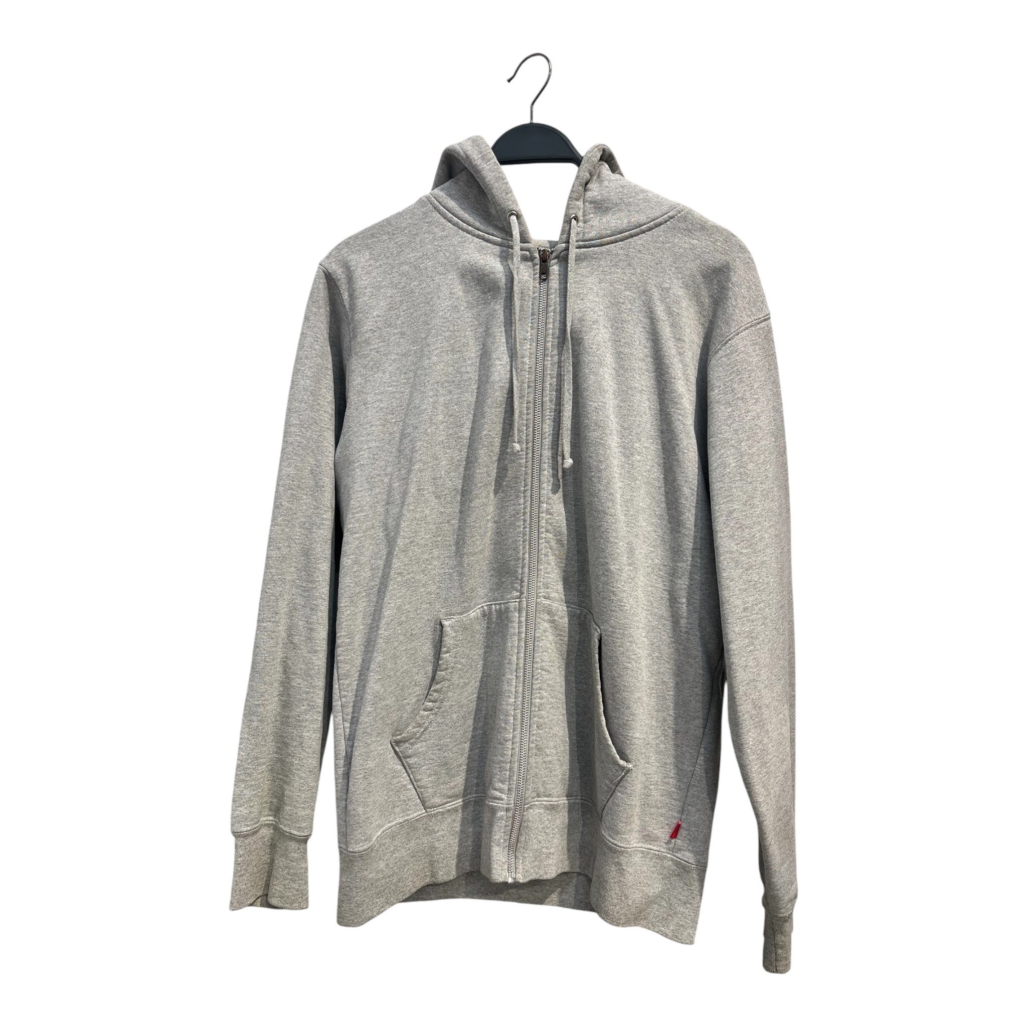 Supreme/Zip Up Hoodie/L/Cotton/GRY/GRAY ZIP HOODIE FELT HOOD LOGO view 1