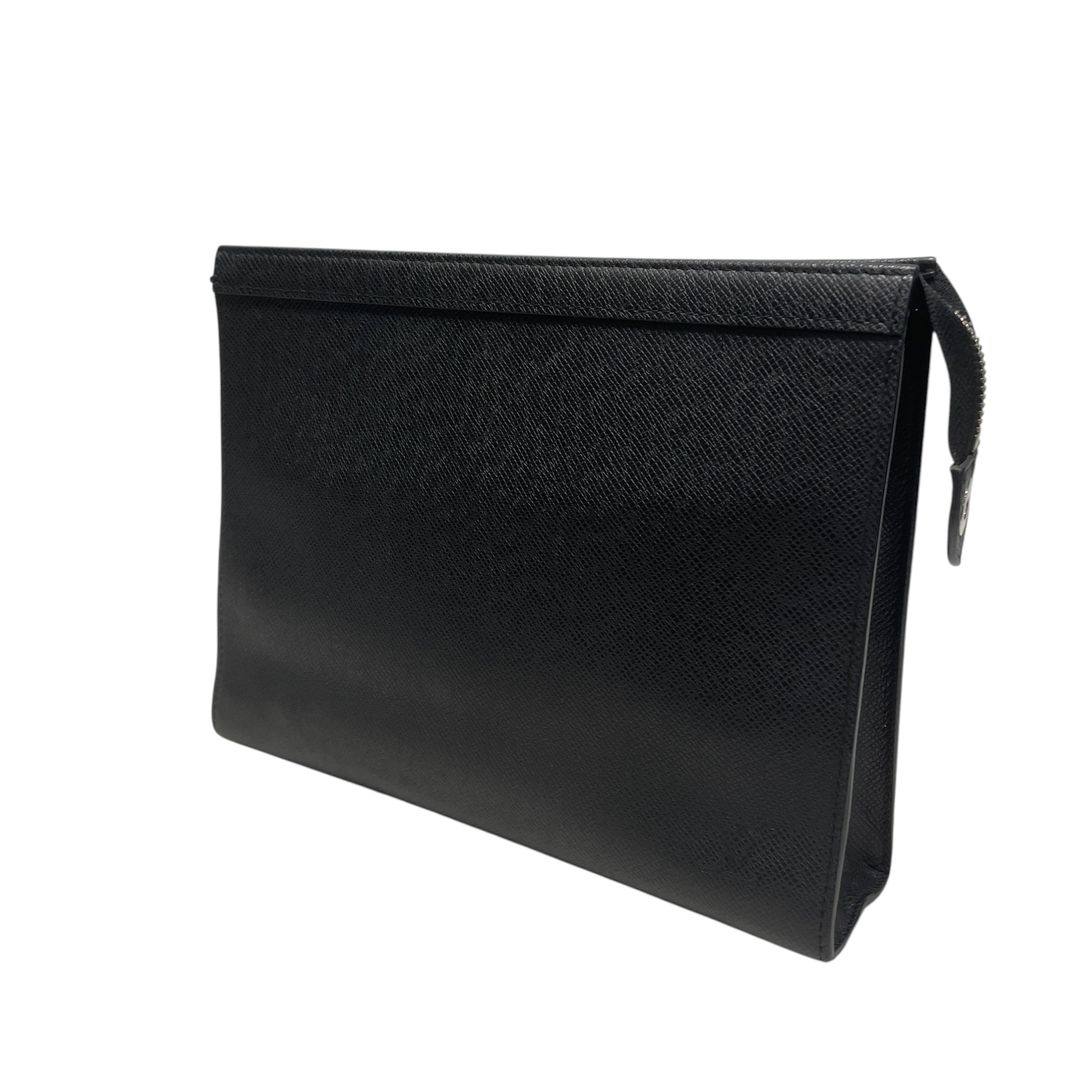 LOUIS VUITTON/Pouch/Leather/BLK/pochettte view 3