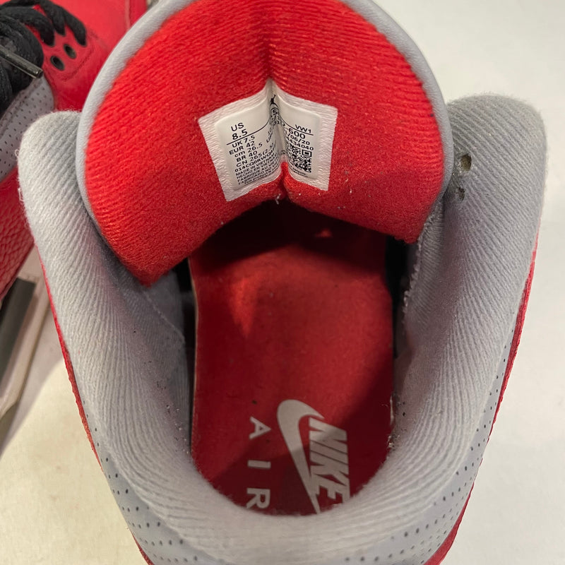 Jordan/Hi-Sneakers/US 8.5/Leather/RED/Jordan 3 Mid Unite Red