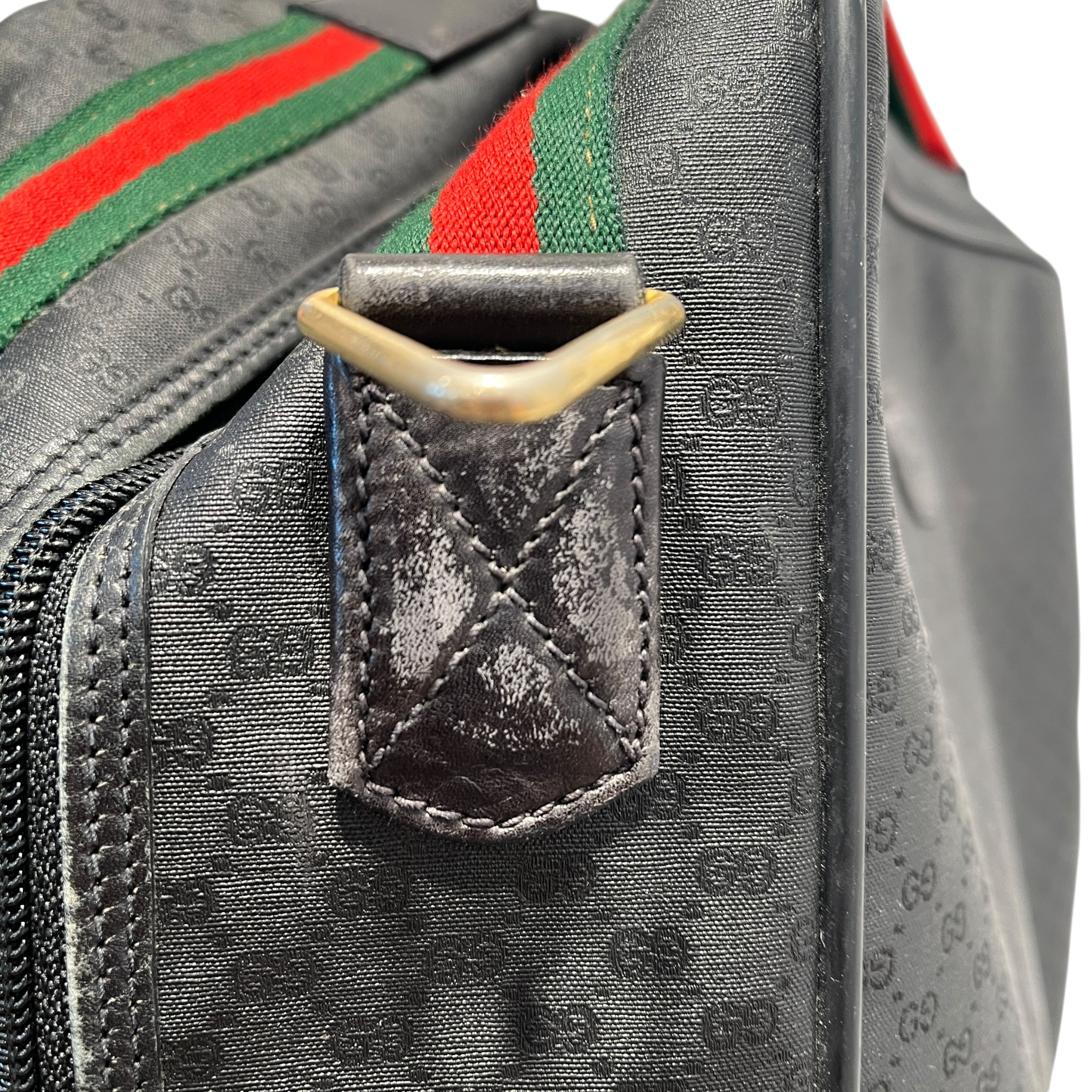 GUCCI/Briefcase/Monogram/Leather/BLK/Supreme Monogram Travel Bag view 11