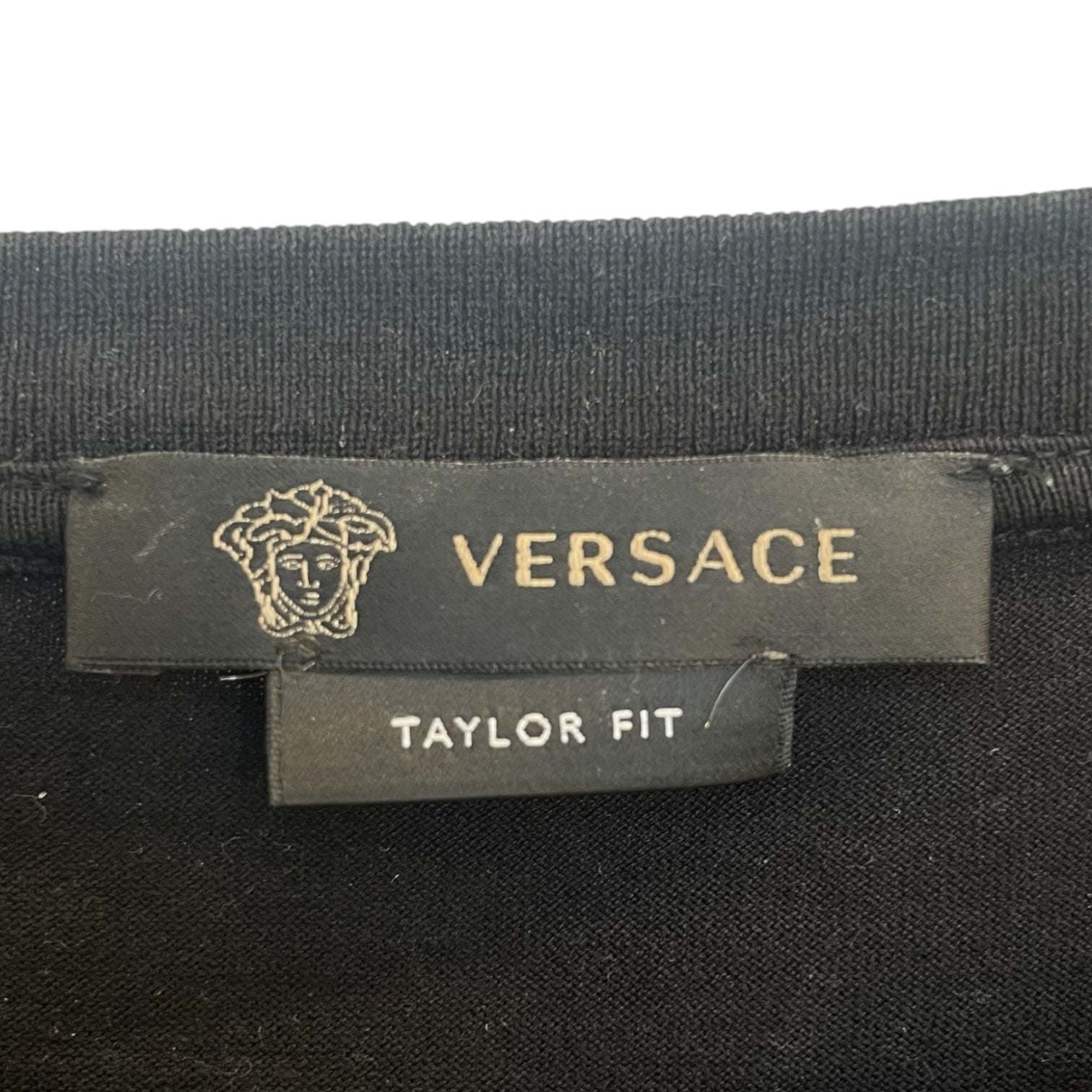 GIANNI VERSACE/T-Shirt/L/Cotton/BLK/relief lettering view 4
