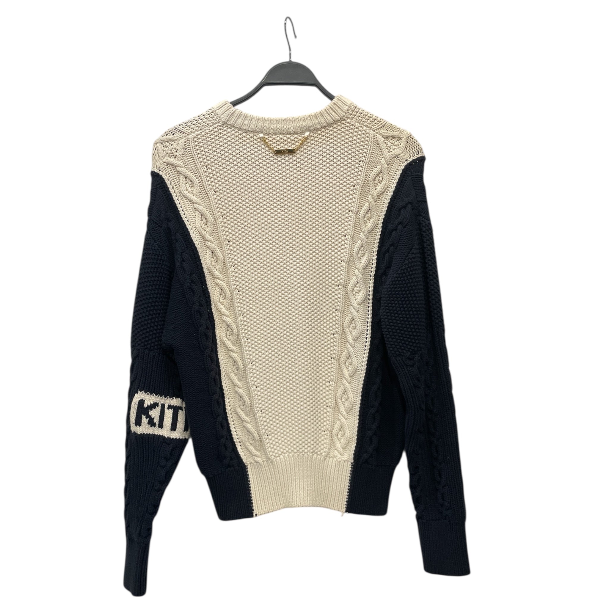 KITH/Sweater/S/Stripe/Cotton/CRM/Oversize/KITH CREME/BLUE HEAVY SWEATER view 2