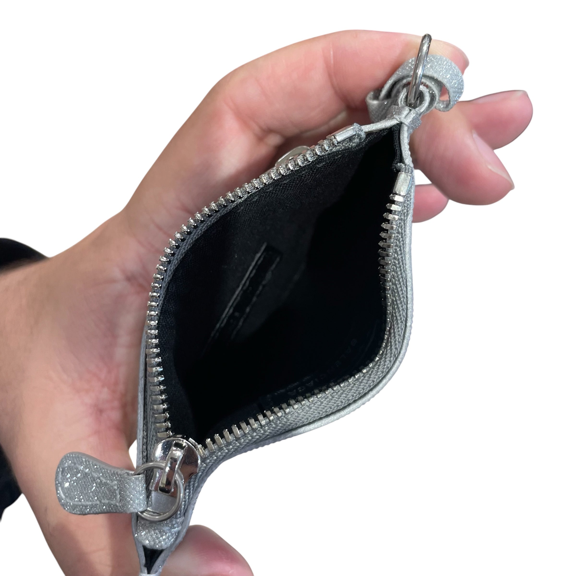 BALENCIAGA/Wallet/Glitter/SLV/CAGOLE ZIP WALLET view 4