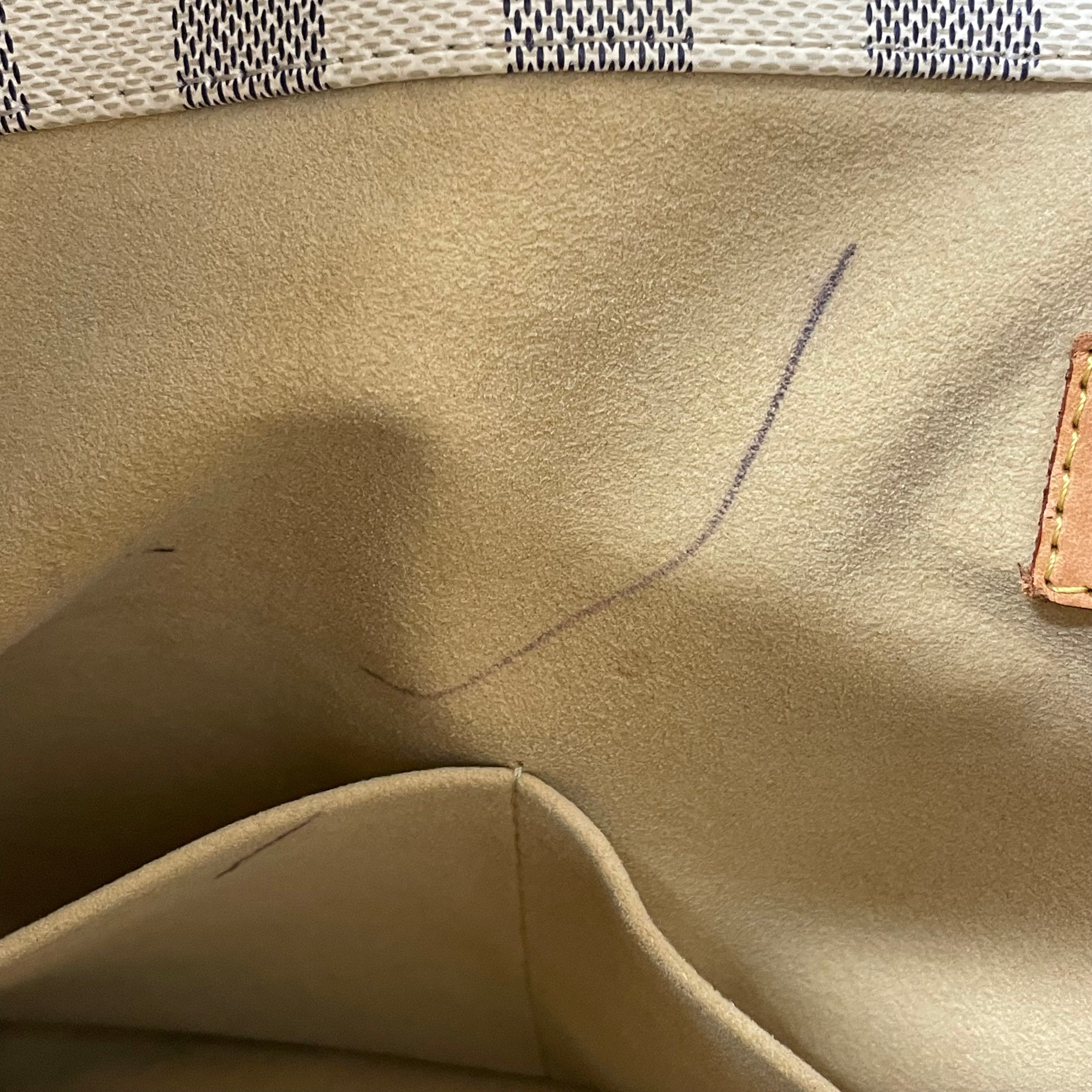 LOUIS VUITTON/Tote Bag/All Over Print/Leather/CRM/artsy mm damier azur view 7