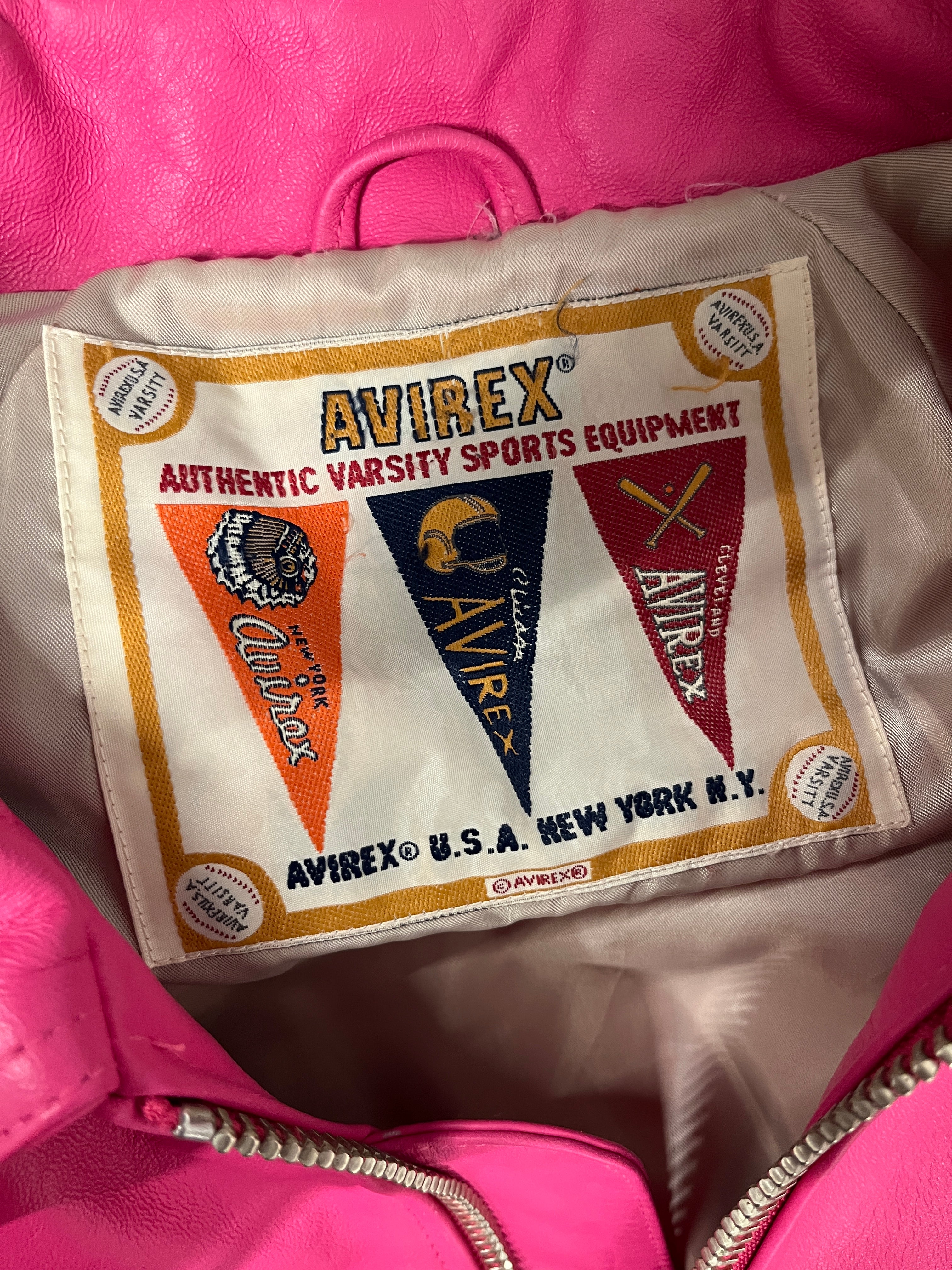 AVIREX/Leather Jkt/XL/Leather/PNK/ICON LEATHER BOMBER view 4