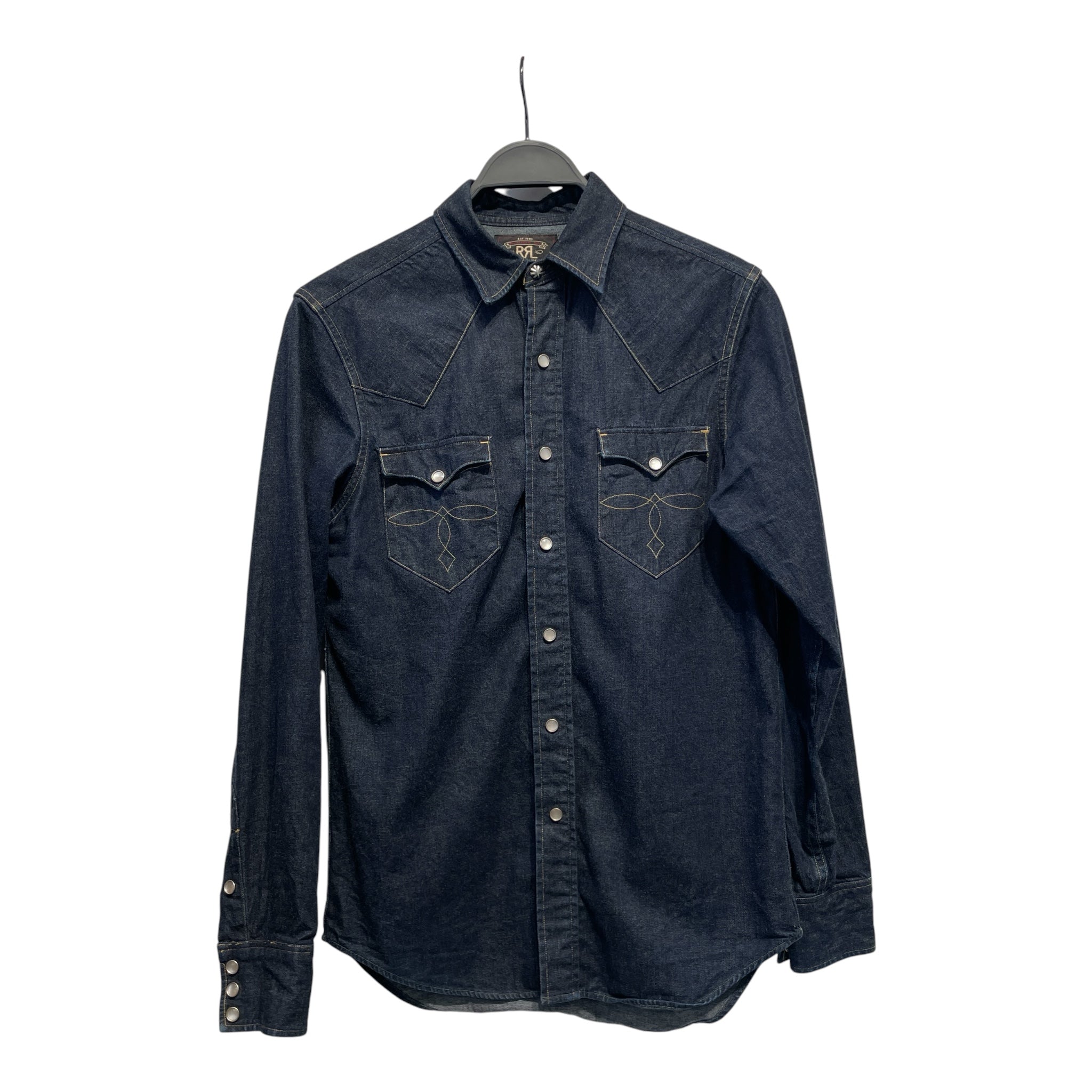 RRL/LS Shirt/S/Cotton/IDG/BUTTON SNAP view 1