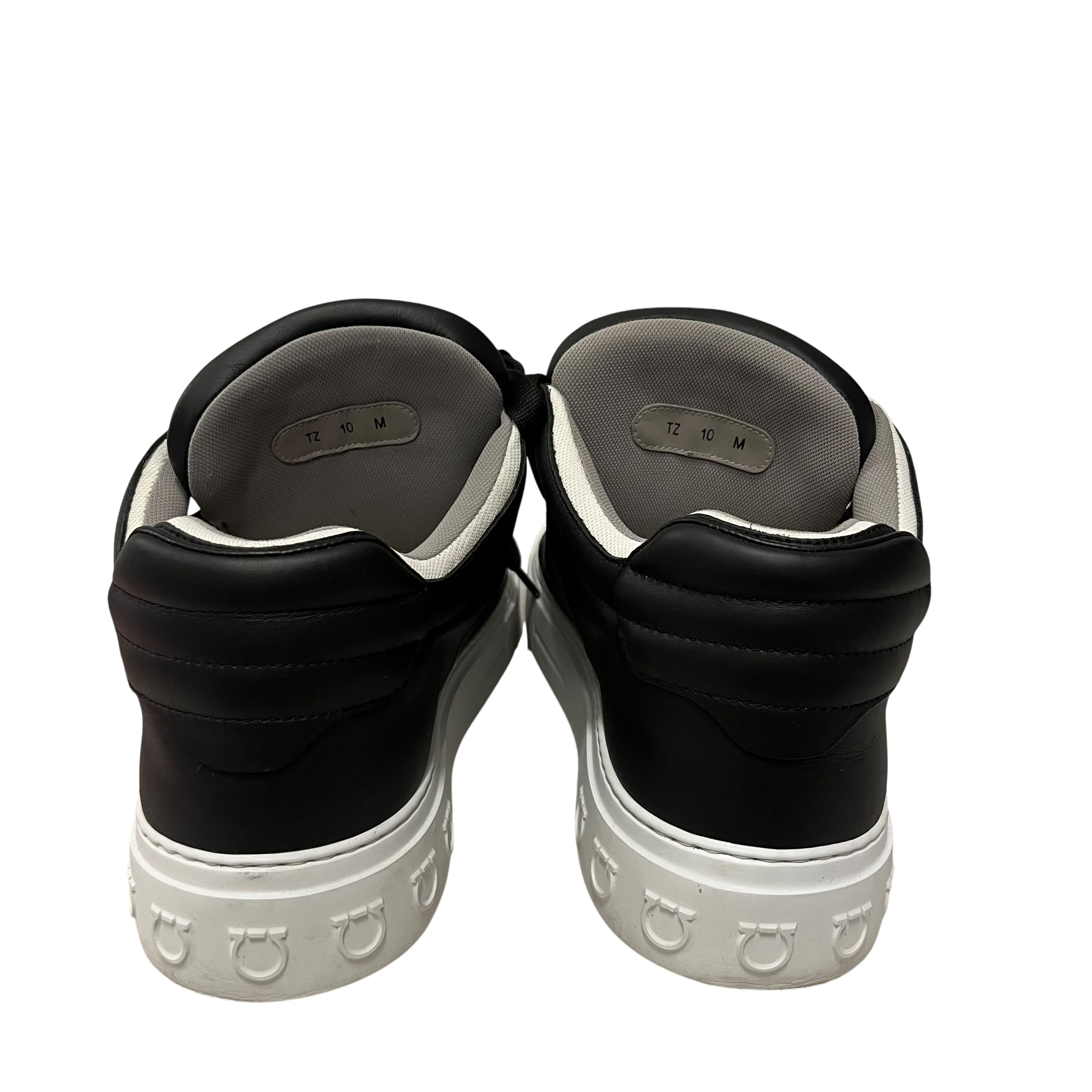 Salvatore Ferragamo/Low-Sneakers/US 10/Leather/BLK/gancini leather view 3
